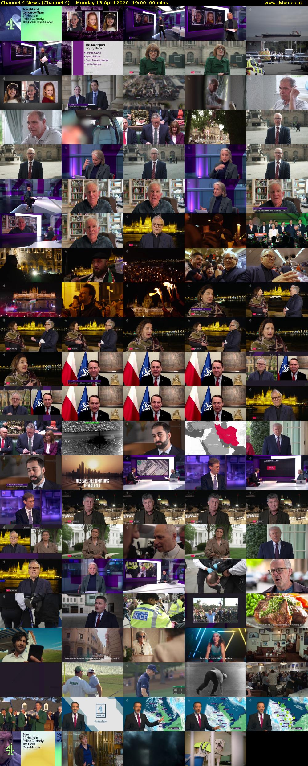 Channel 4 News (Channel 4) Monday 13 April 2026 19:00 - 20:00