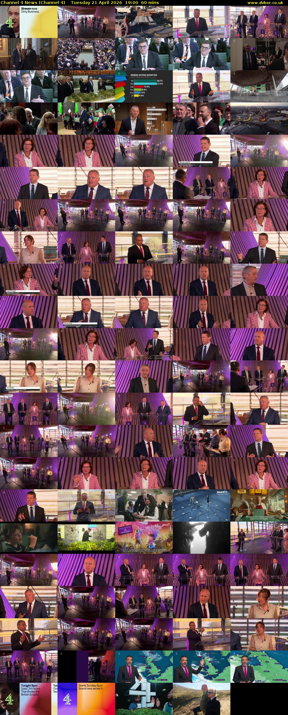Channel 4 News (Channel 4) Tuesday 21 April 2026 19:00 - 20:00