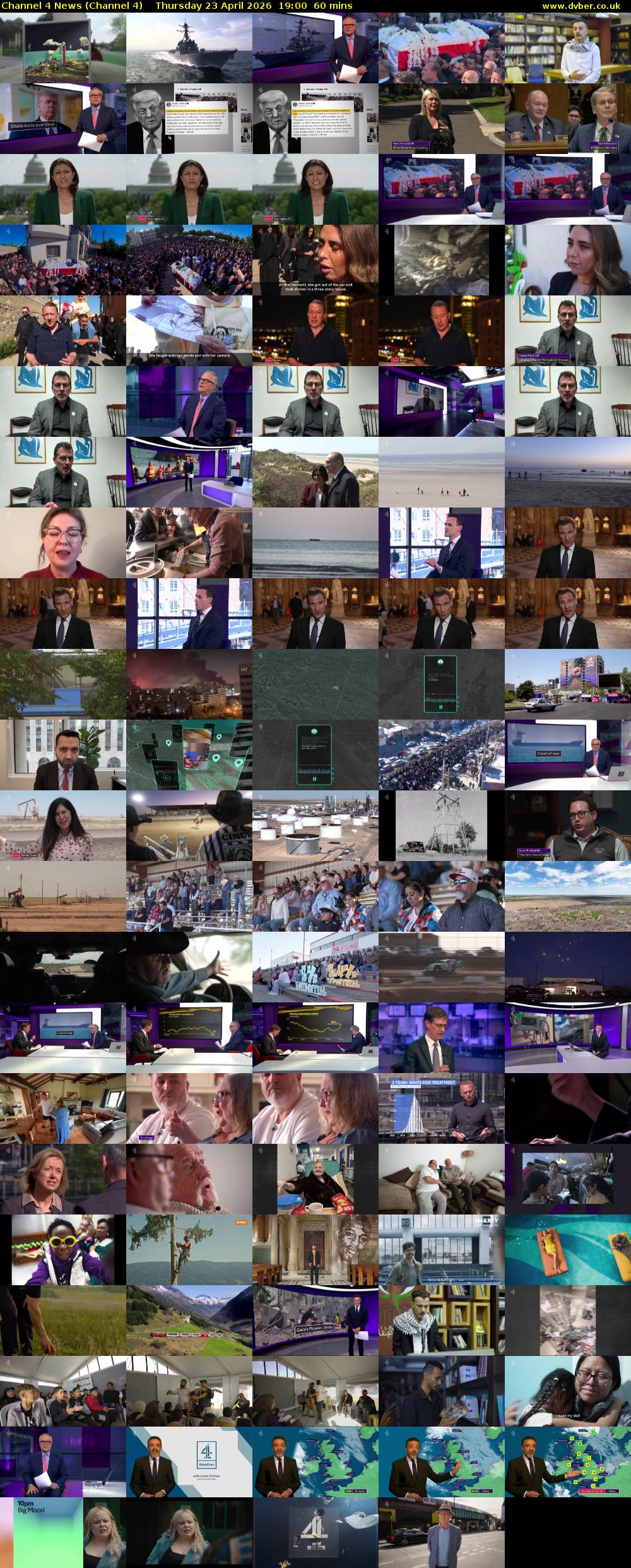 Channel 4 News (Channel 4) Thursday 23 April 2026 19:00 - 20:00
