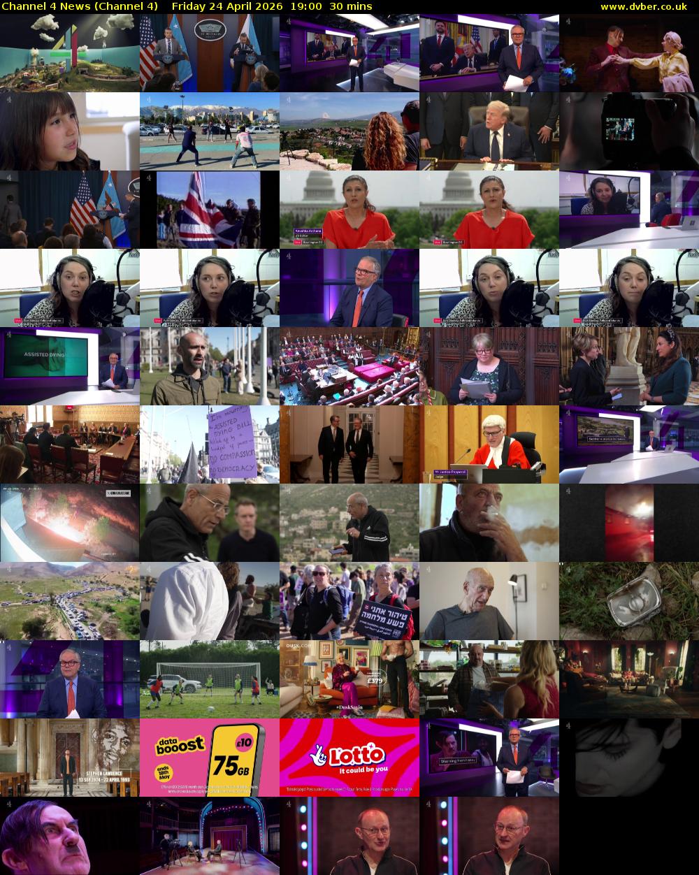 Channel 4 News (Channel 4) Friday 24 April 2026 19:00 - 19:30
