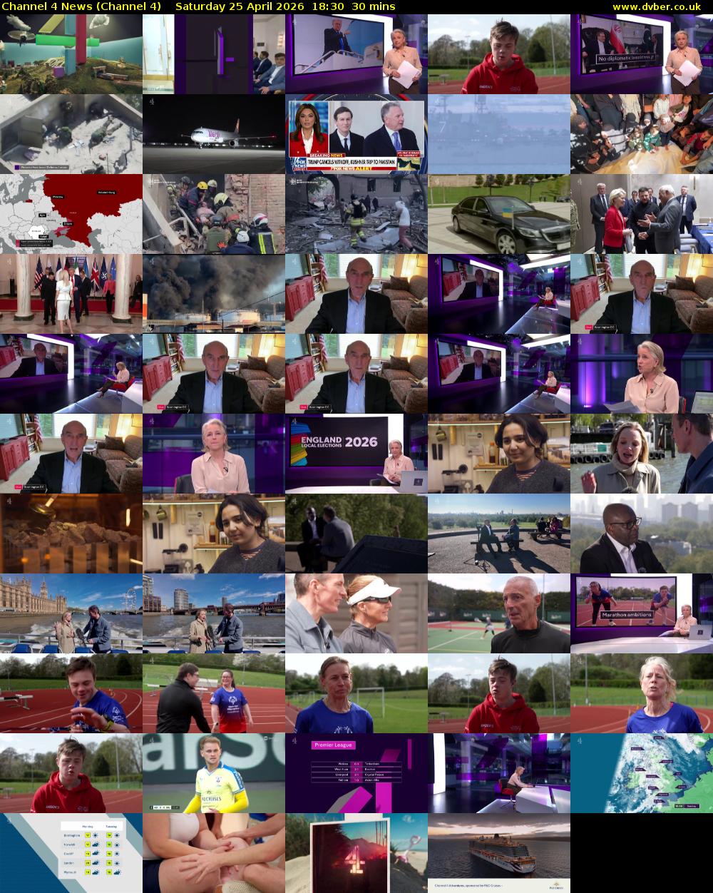 Channel 4 News (Channel 4) Saturday 25 April 2026 18:30 - 19:00