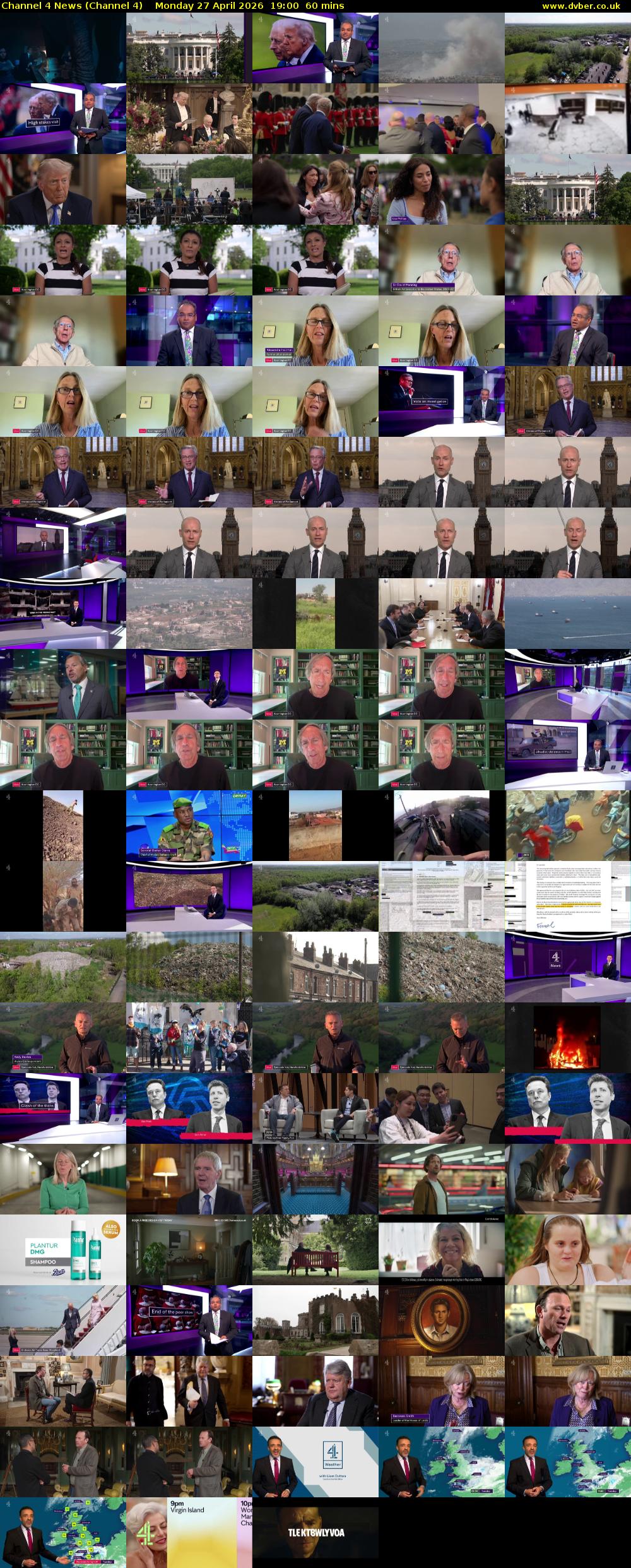 Channel 4 News (Channel 4) Monday 27 April 2026 19:00 - 20:00