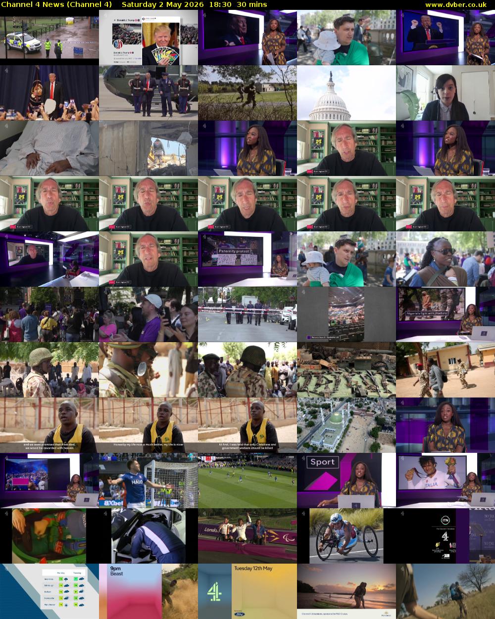 Channel 4 News (Channel 4) Saturday 2 May 2026 18:30 - 19:00