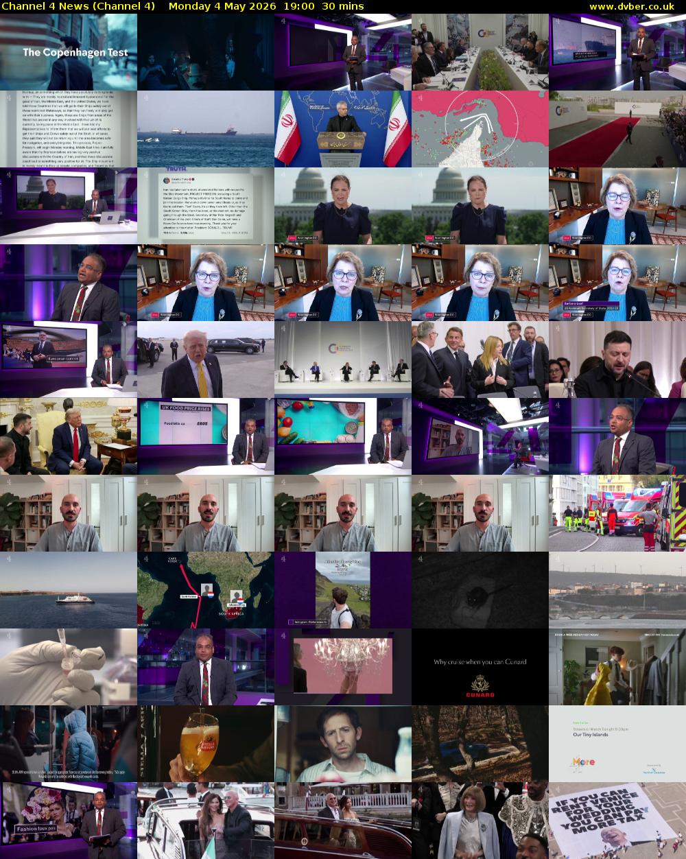 Channel 4 News (Channel 4) Monday 4 May 2026 19:00 - 19:30