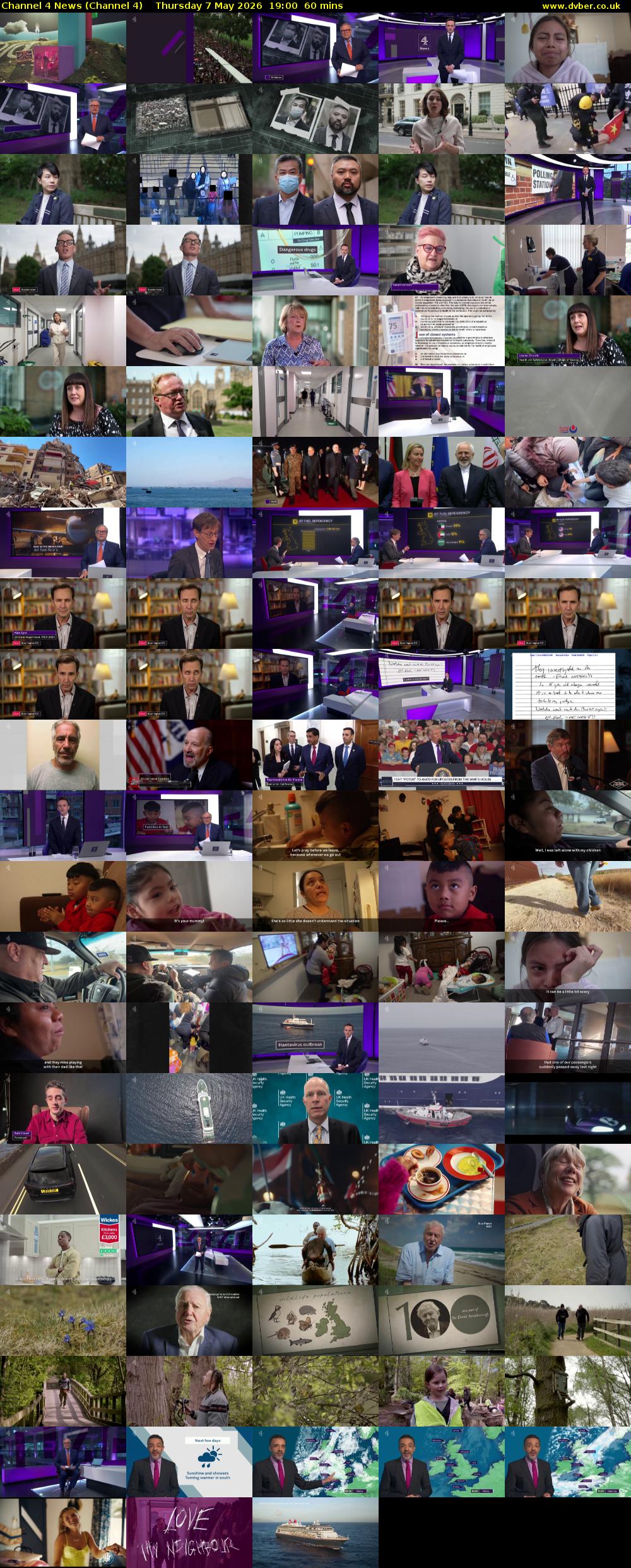 Channel 4 News (Channel 4) Thursday 7 May 2026 19:00 - 20:00