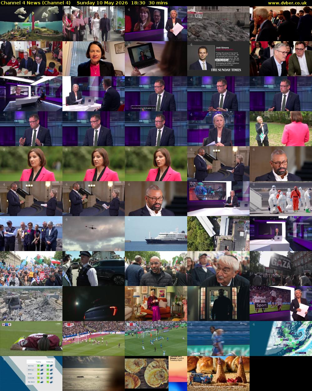 Channel 4 News (Channel 4) Sunday 10 May 2026 18:30 - 19:00