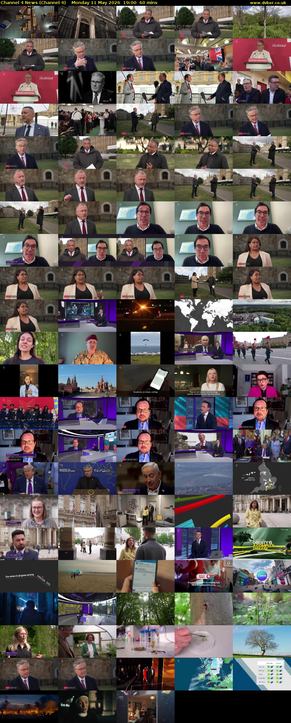 Channel 4 News (Channel 4) Monday 11 May 2026 19:00 - 20:00