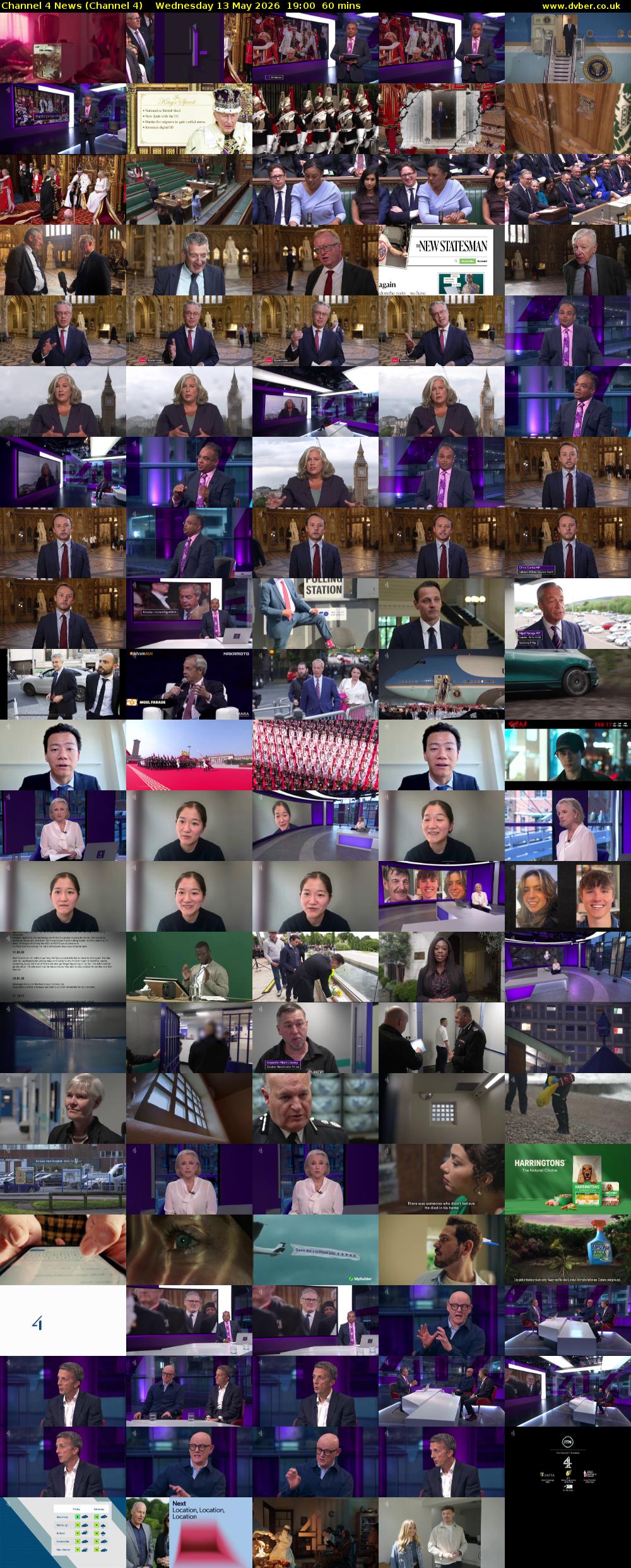 Channel 4 News (Channel 4) Wednesday 13 May 2026 19:00 - 20:00