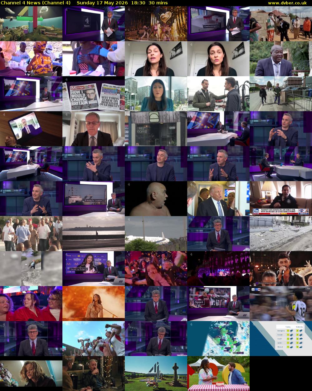 Channel 4 News (Channel 4) Sunday 17 May 2026 18:30 - 19:00