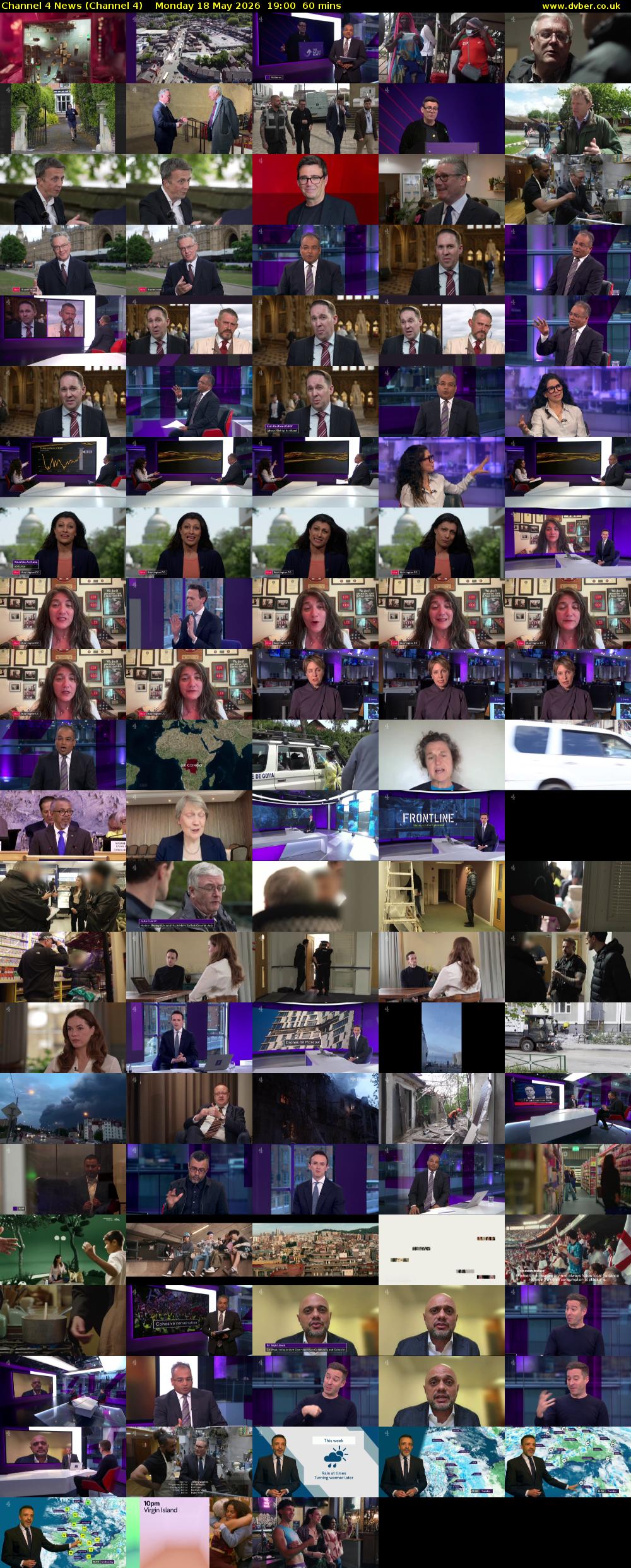 Channel 4 News (Channel 4) Monday 18 May 2026 19:00 - 20:00