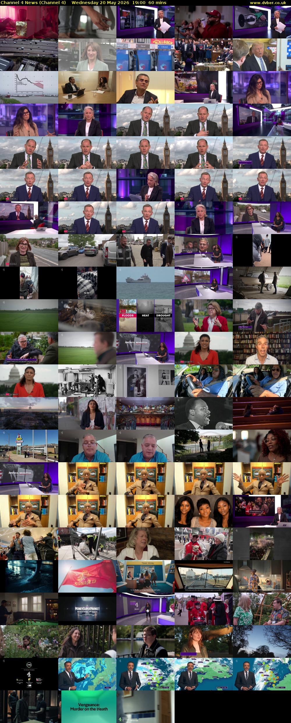 Channel 4 News (Channel 4) Wednesday 20 May 2026 19:00 - 20:00
