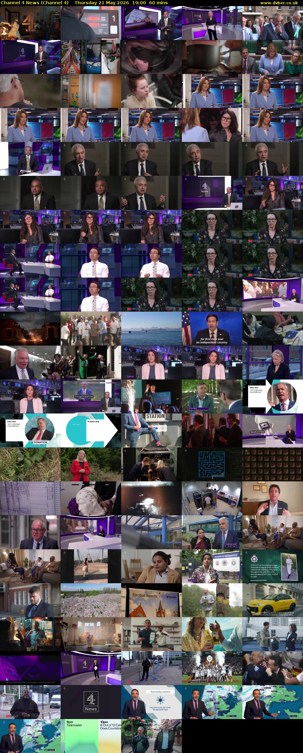 Channel 4 News (Channel 4) Thursday 21 May 2026 19:00 - 20:00
