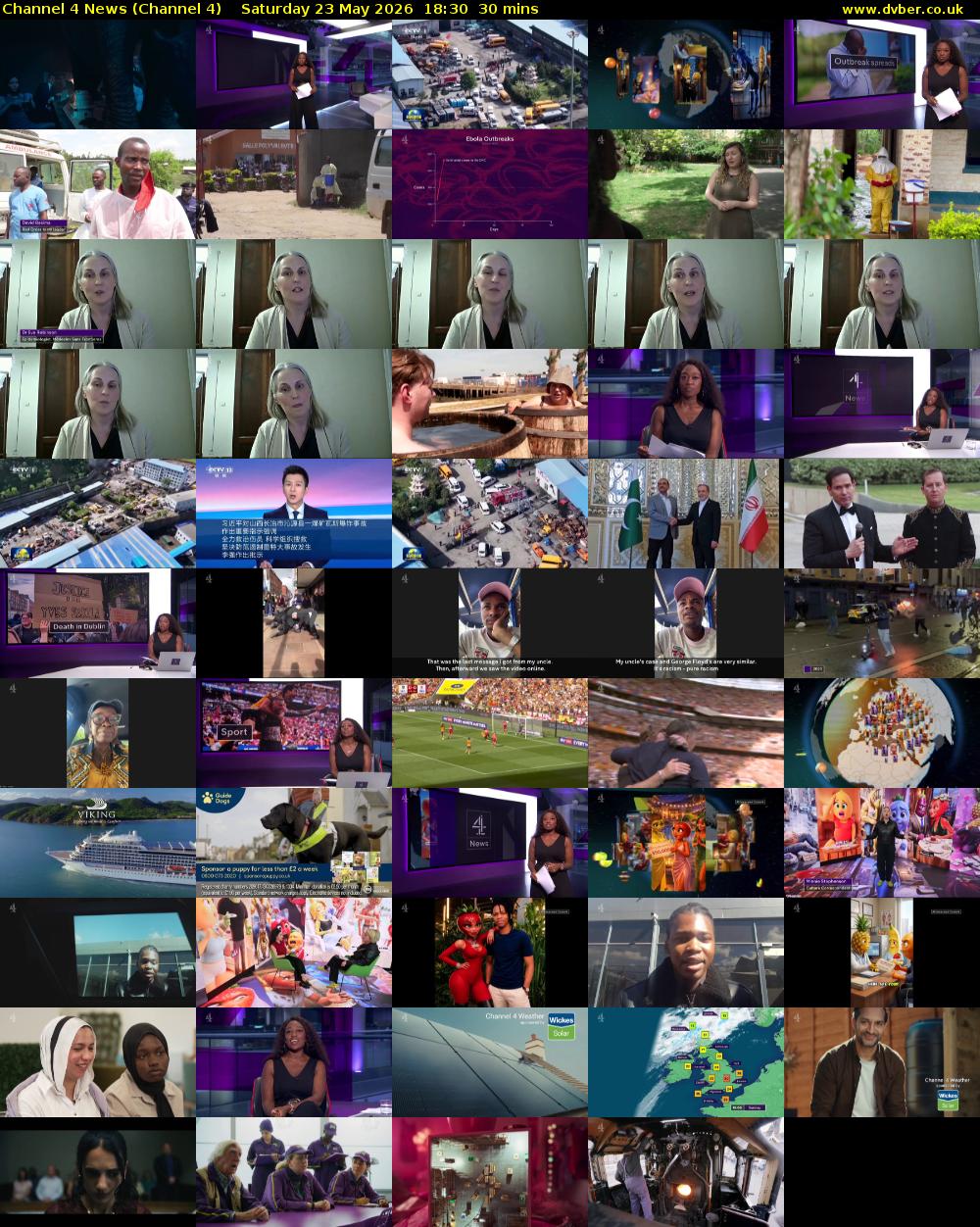 Channel 4 News (Channel 4) Saturday 23 May 2026 18:30 - 19:00