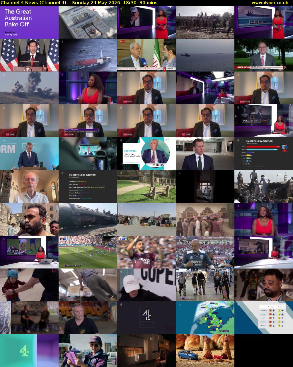 Channel 4 News (Channel 4) Sunday 24 May 2026 18:30 - 19:00