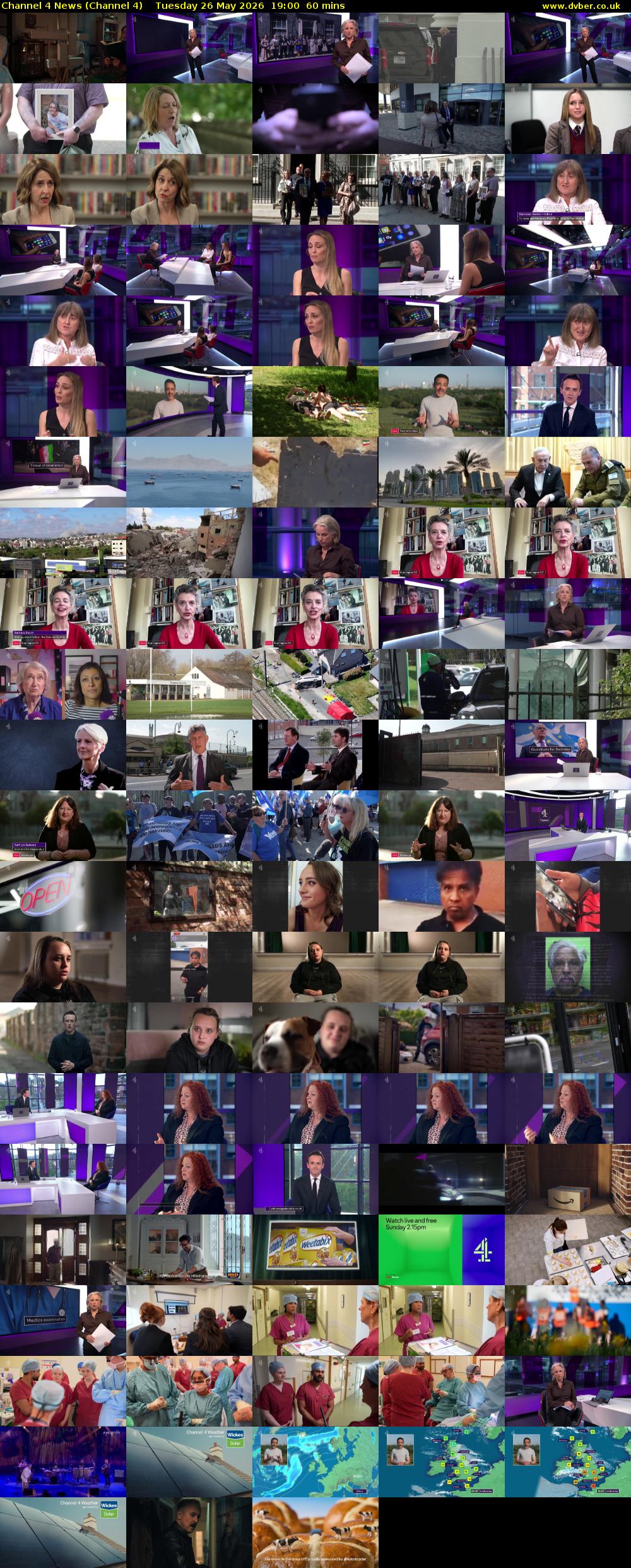 Channel 4 News (Channel 4) Tuesday 26 May 2026 19:00 - 20:00