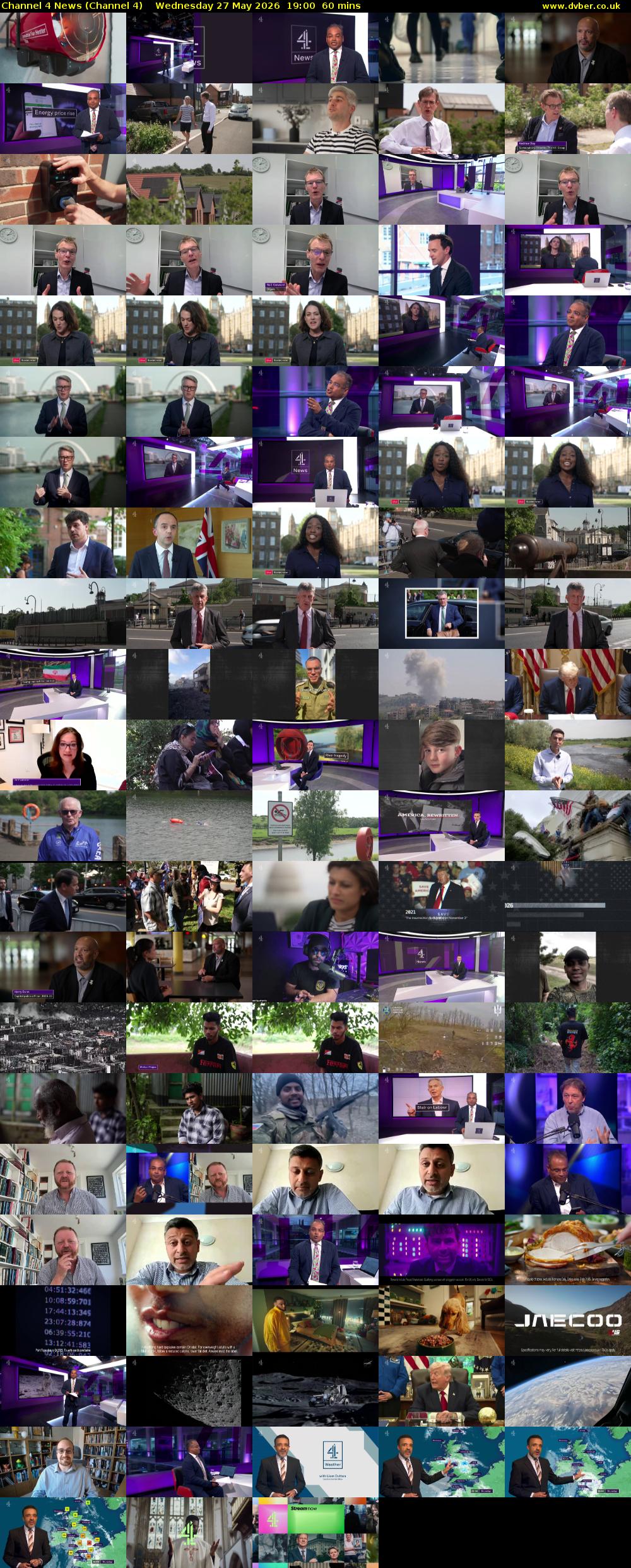 Channel 4 News (Channel 4) Wednesday 27 May 2026 19:00 - 20:00