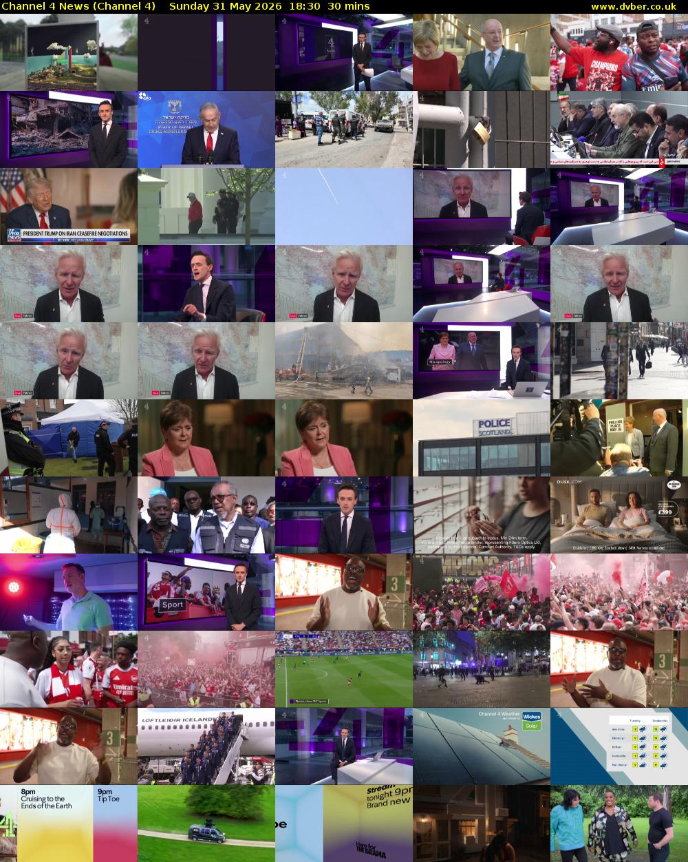 Channel 4 News (Channel 4) Sunday 31 May 2026 18:30 - 19:00