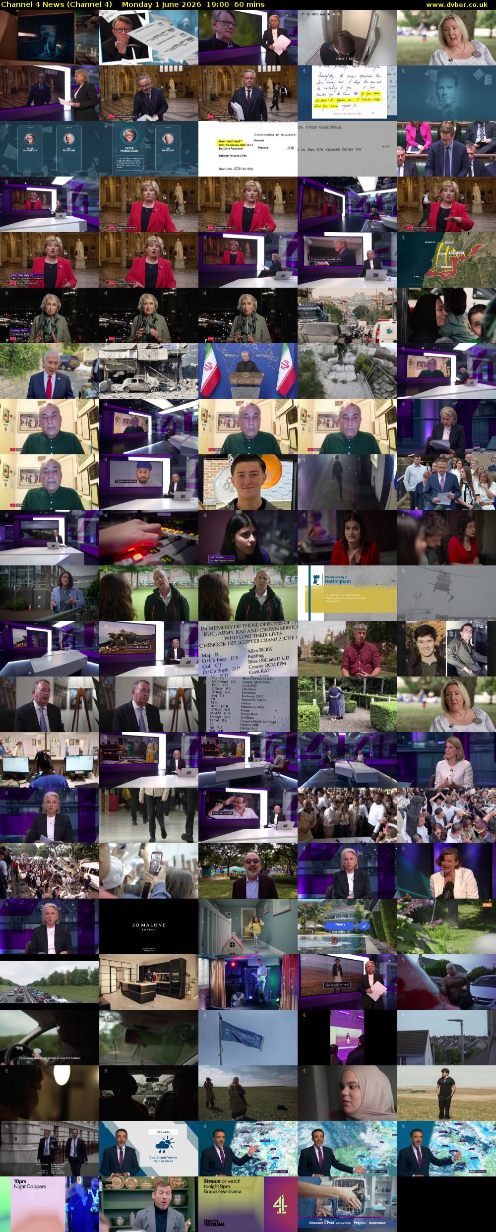 Channel 4 News (Channel 4) Monday 1 June 2026 19:00 - 20:00