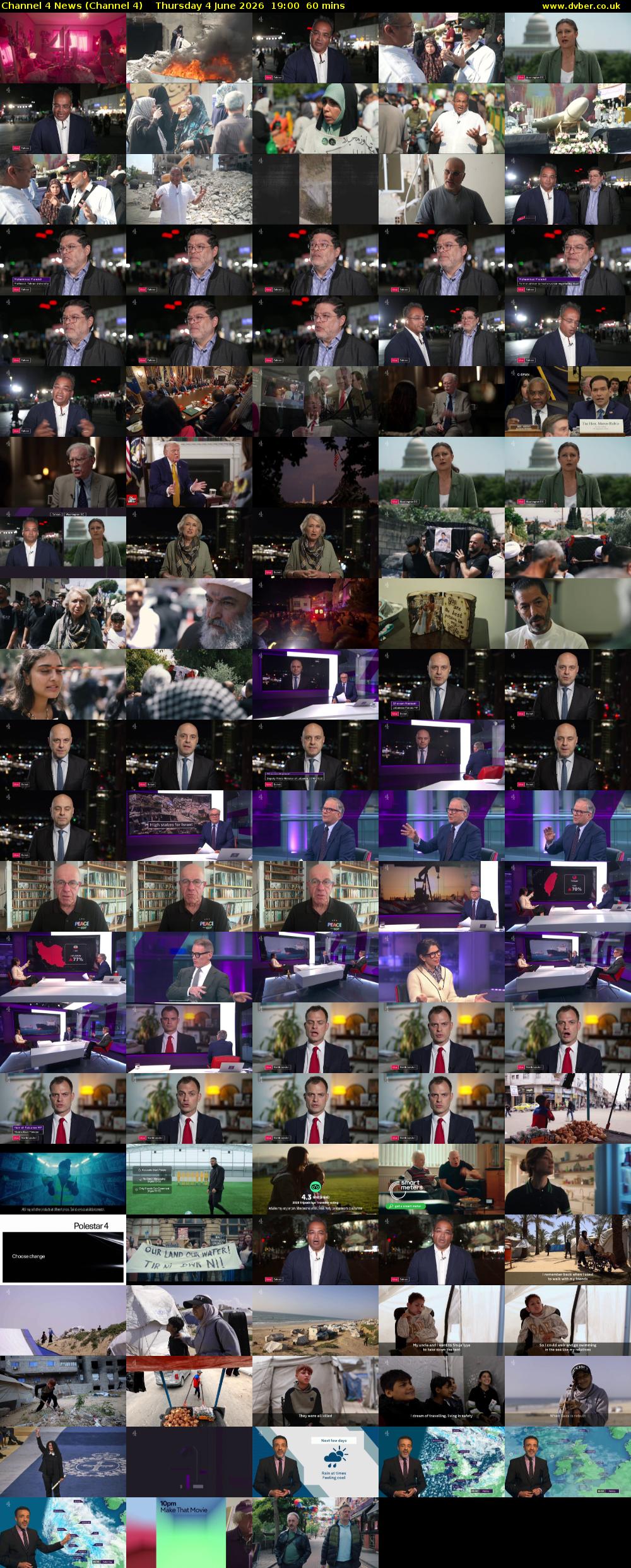 Channel 4 News (Channel 4) Thursday 4 June 2026 19:00 - 20:00