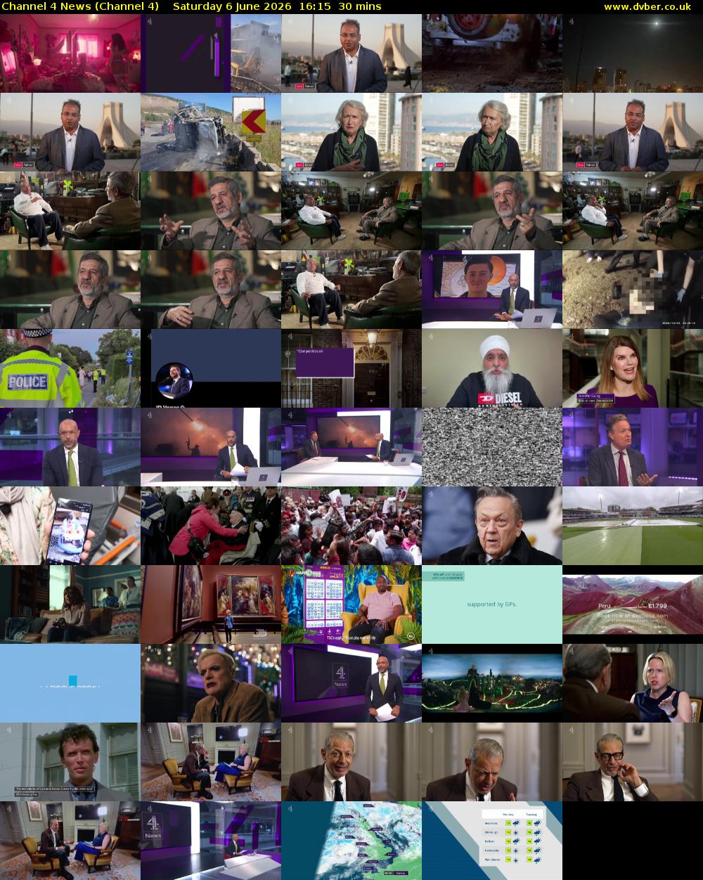 Channel 4 News (Channel 4) Saturday 6 June 2026 16:15 - 16:45