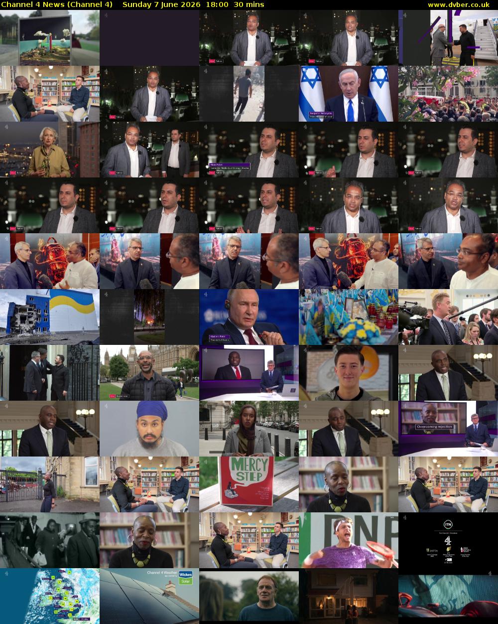 Channel 4 News (Channel 4) Sunday 7 June 2026 18:00 - 18:30