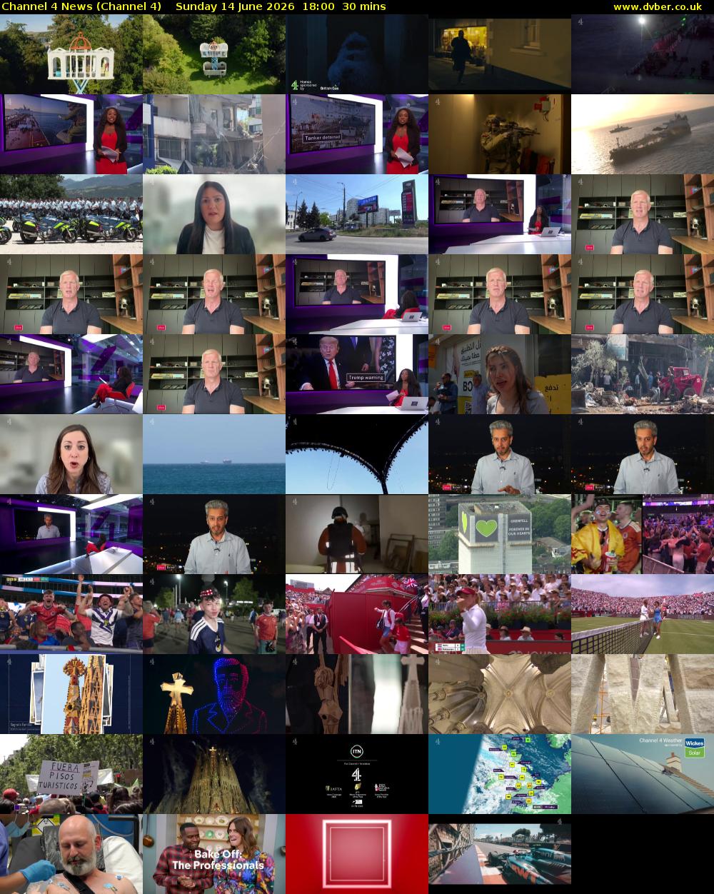 Channel 4 News (Channel 4) Sunday 14 June 2026 18:00 - 18:30