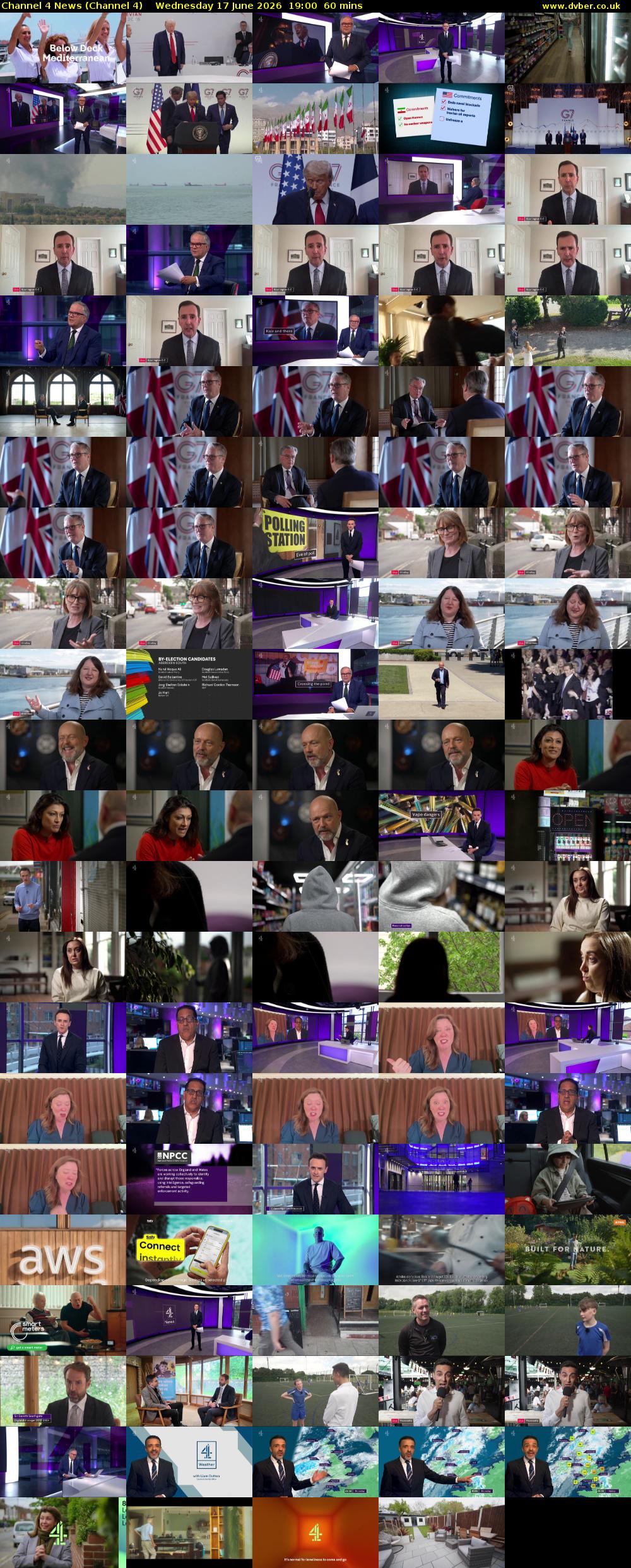 Channel 4 News (Channel 4) Wednesday 17 June 2026 19:00 - 20:00
