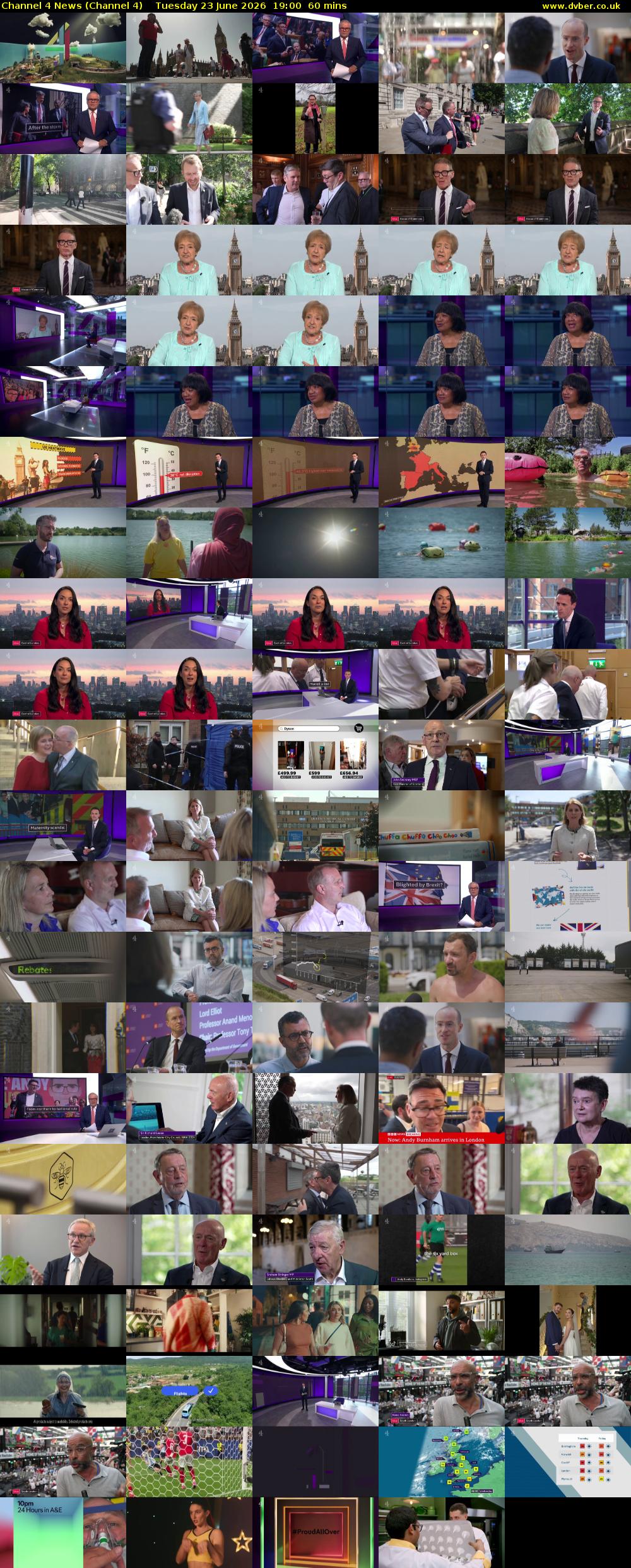 Channel 4 News (Channel 4) Tuesday 23 June 2026 19:00 - 20:00