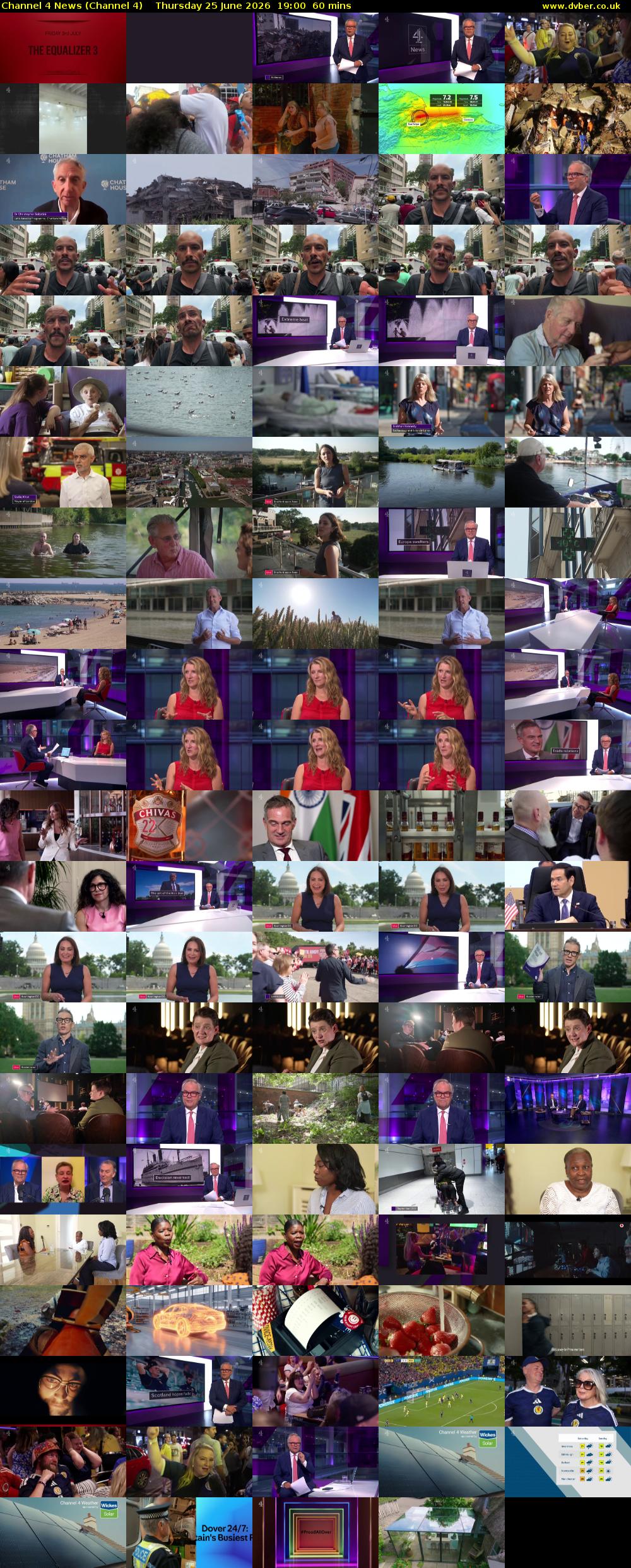 Channel 4 News (Channel 4) Thursday 25 June 2026 19:00 - 20:00