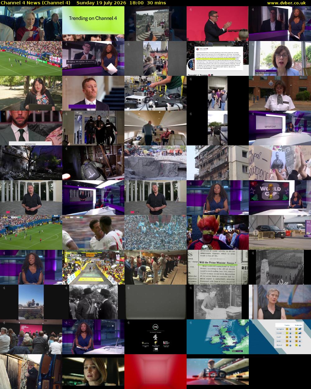 Channel 4 News (Channel 4) Sunday 19 July 2026 18:00 - 18:30
