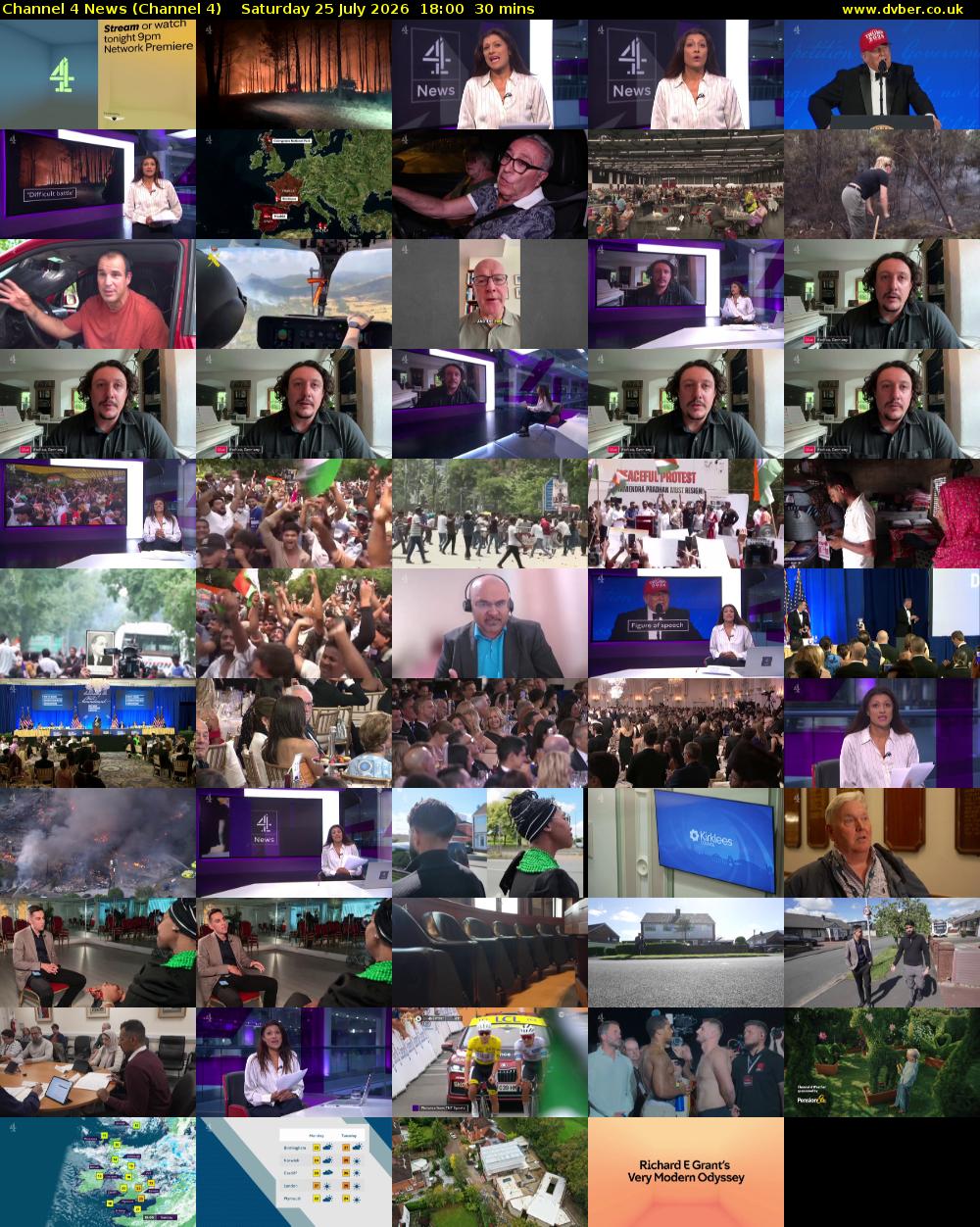 Channel 4 News (Channel 4) Saturday 25 July 2026 18:00 - 18:30
