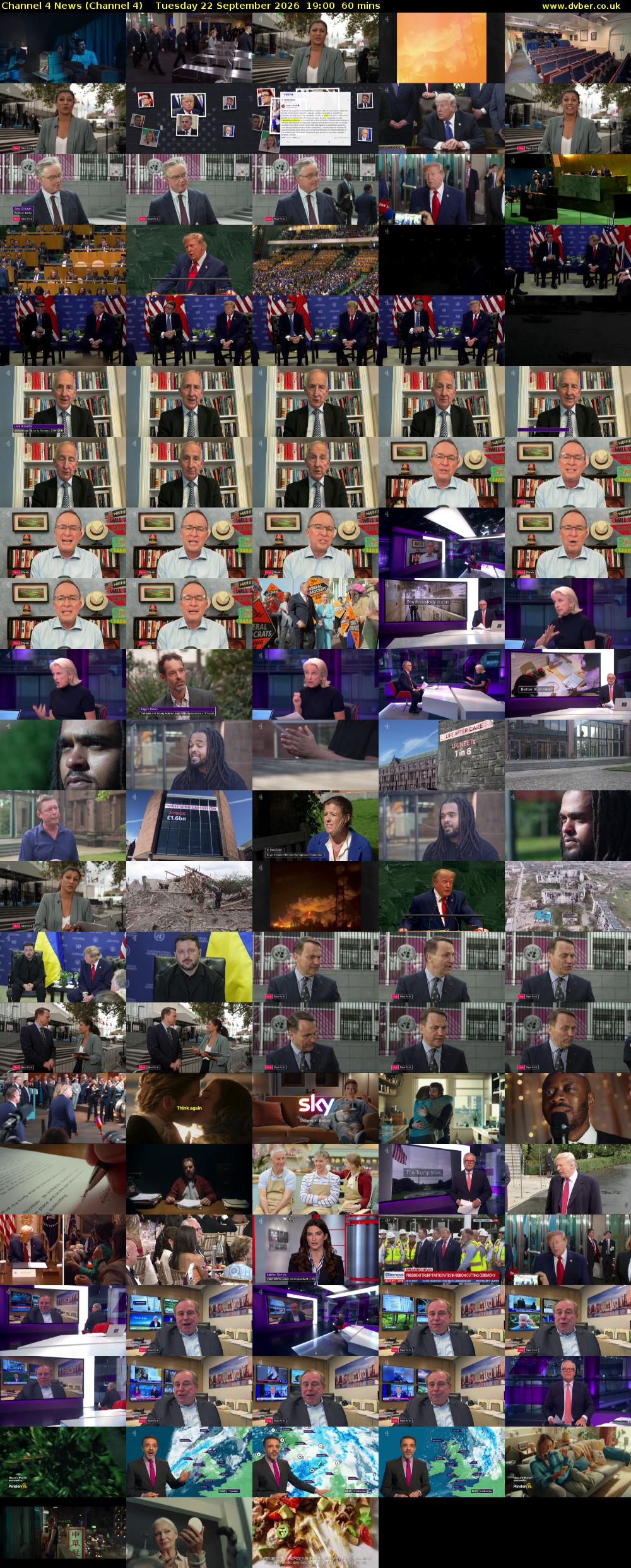 Channel 4 News (Channel 4) Tuesday 22 September 2026 19:00 - 20:00