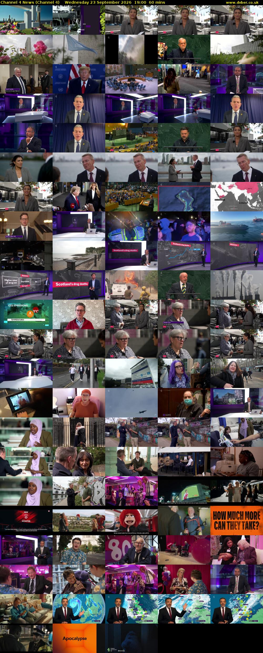 Channel 4 News (Channel 4) Wednesday 23 September 2026 19:00 - 20:00