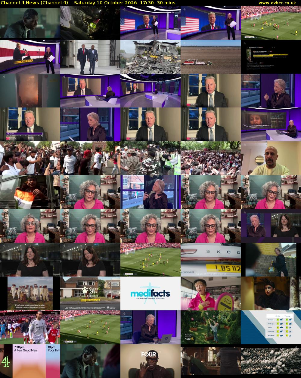 Channel 4 News (Channel 4) Saturday 10 October 2026 17:30 - 18:00