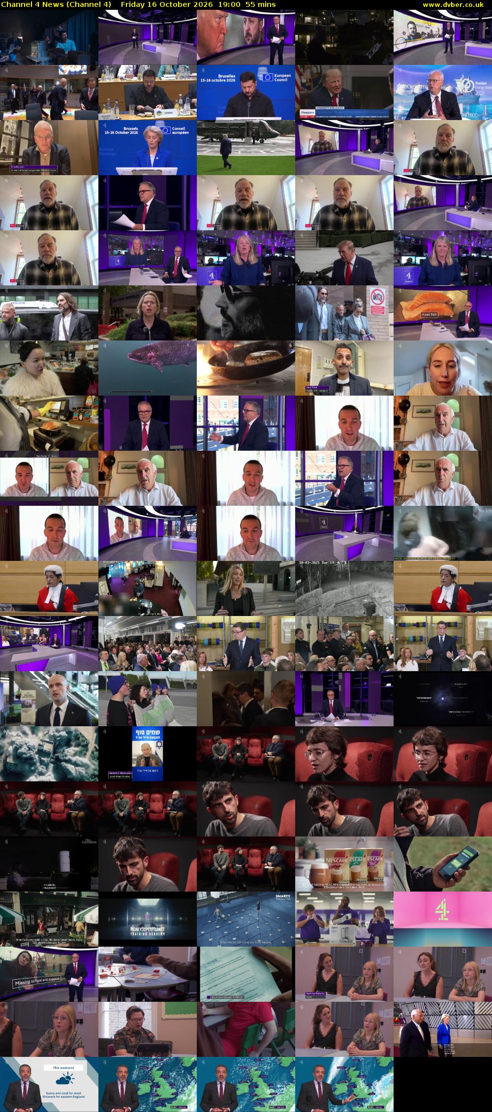Channel 4 News (Channel 4) Friday 16 October 2026 19:00 - 19:55