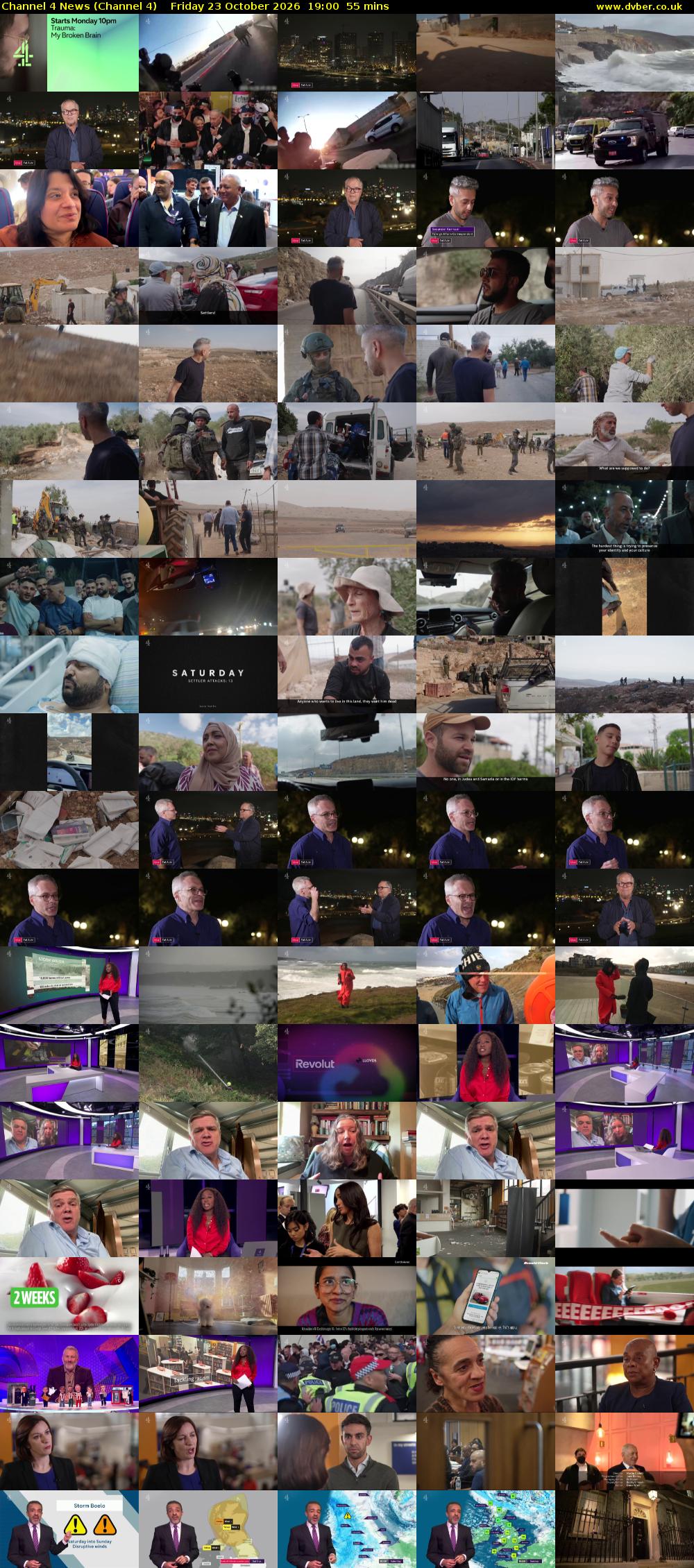Channel 4 News (Channel 4) Friday 23 October 2026 19:00 - 19:55