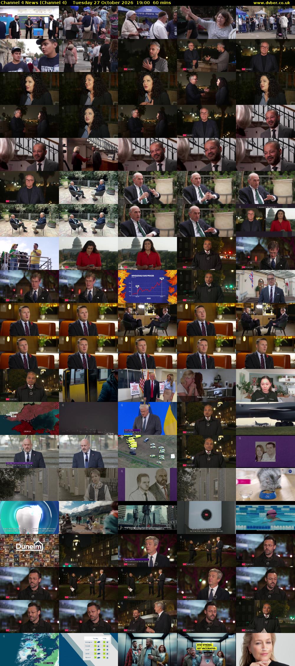Channel 4 News (Channel 4) Tuesday 27 October 2026 19:00 - 20:00