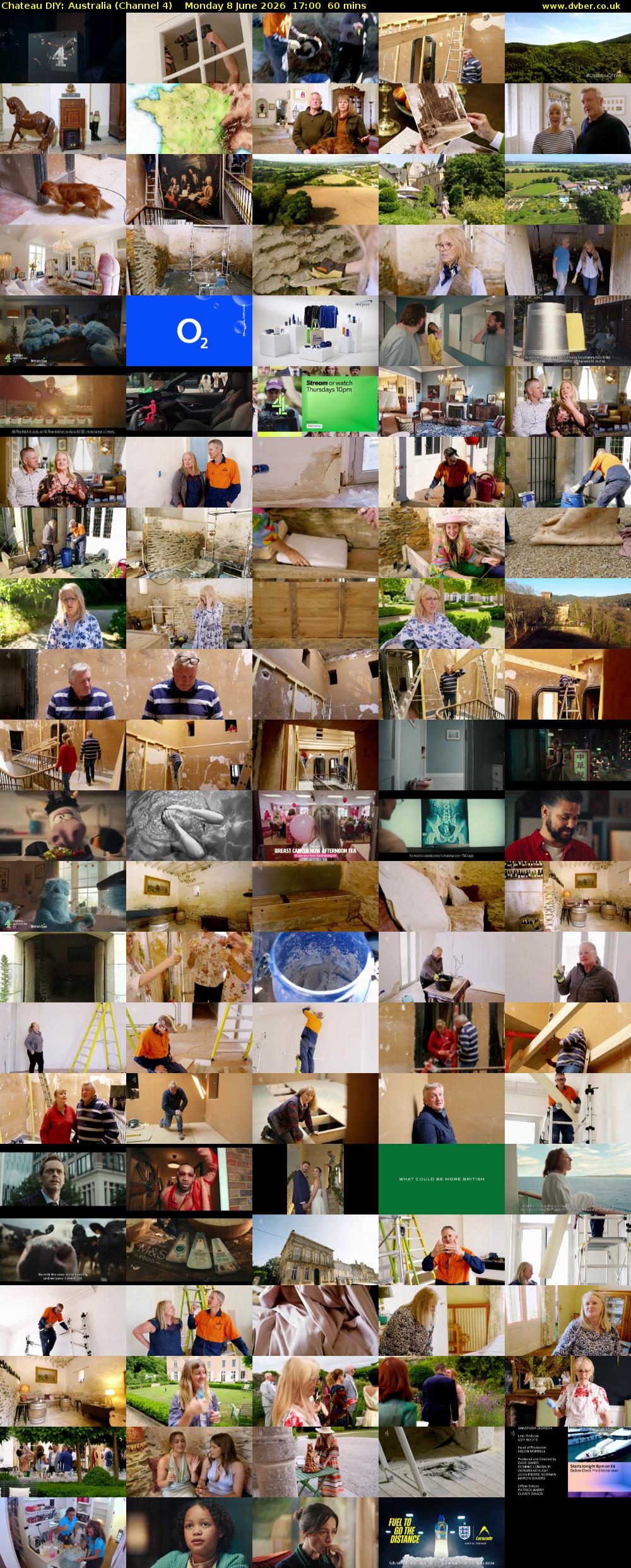Chateau DIY: Australia (Channel 4) Monday 8 June 2026 17:00 - 18:00