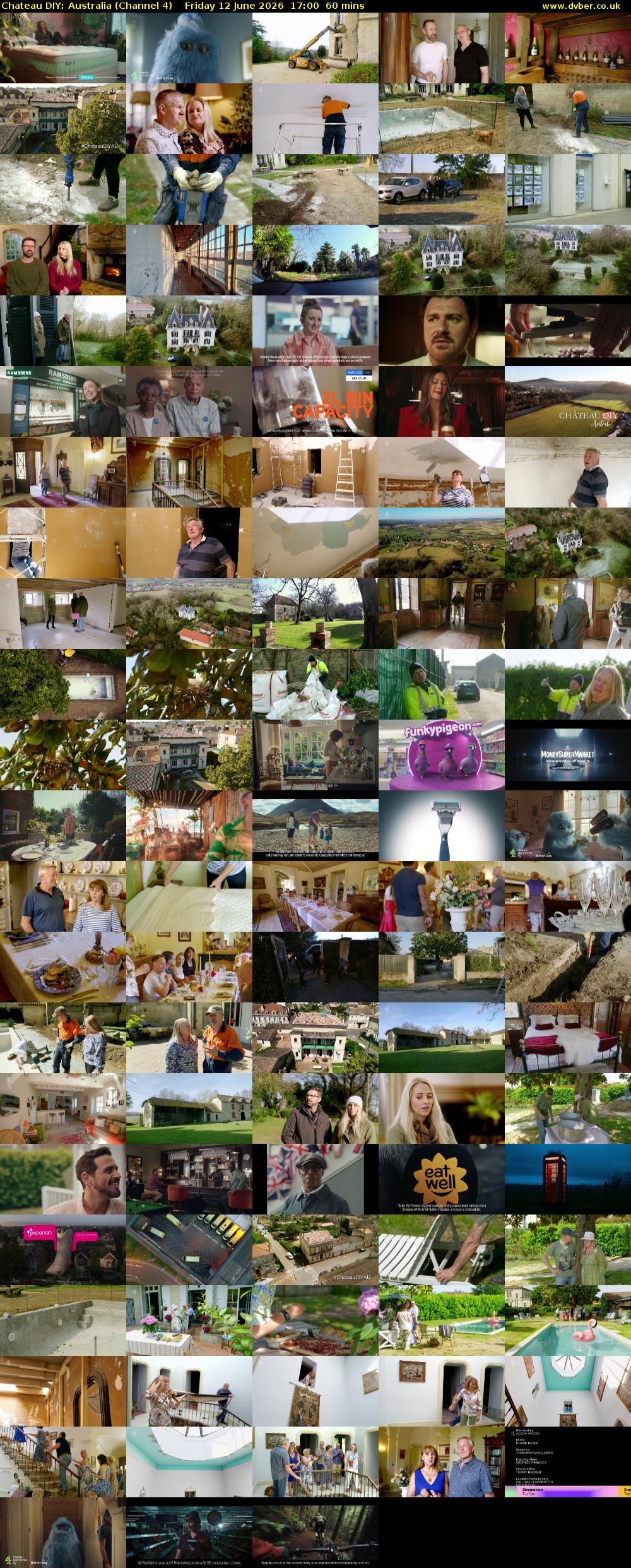 Chateau DIY: Australia (Channel 4) Friday 12 June 2026 17:00 - 18:00