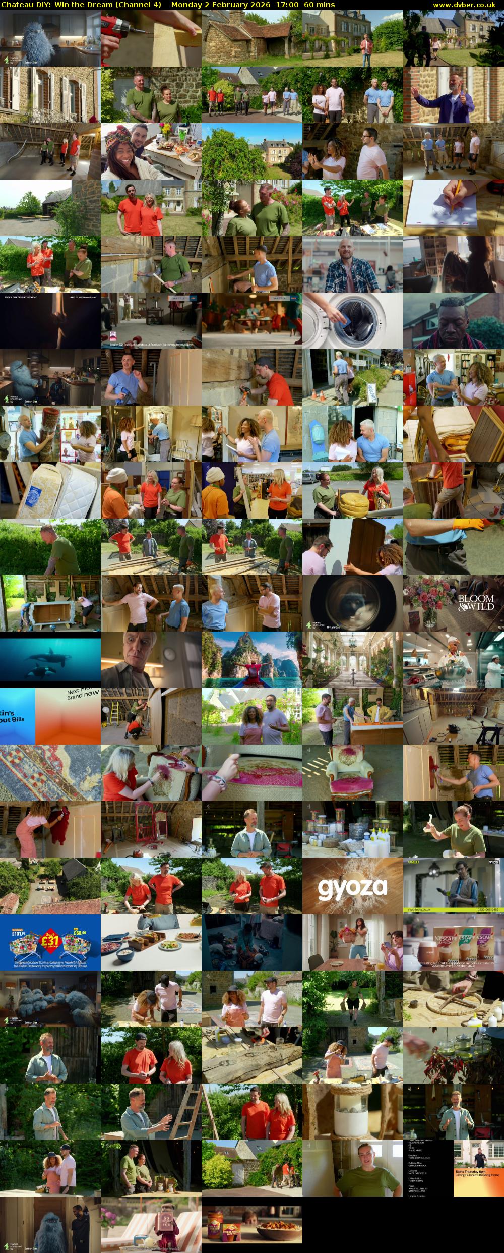 Chateau DIY: Win the Dream (Channel 4) Monday 2 February 2026 17:00 - 18:00