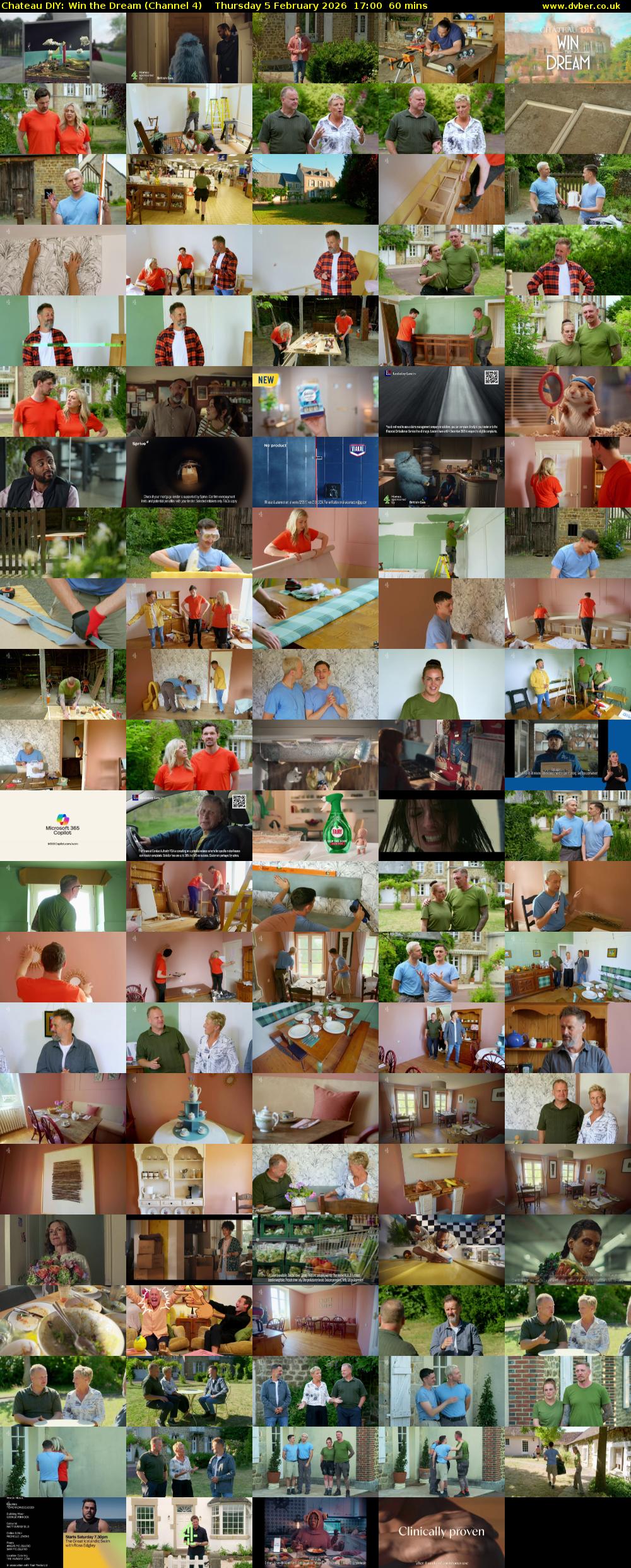 Chateau DIY: Win the Dream (Channel 4) Thursday 5 February 2026 17:00 - 18:00