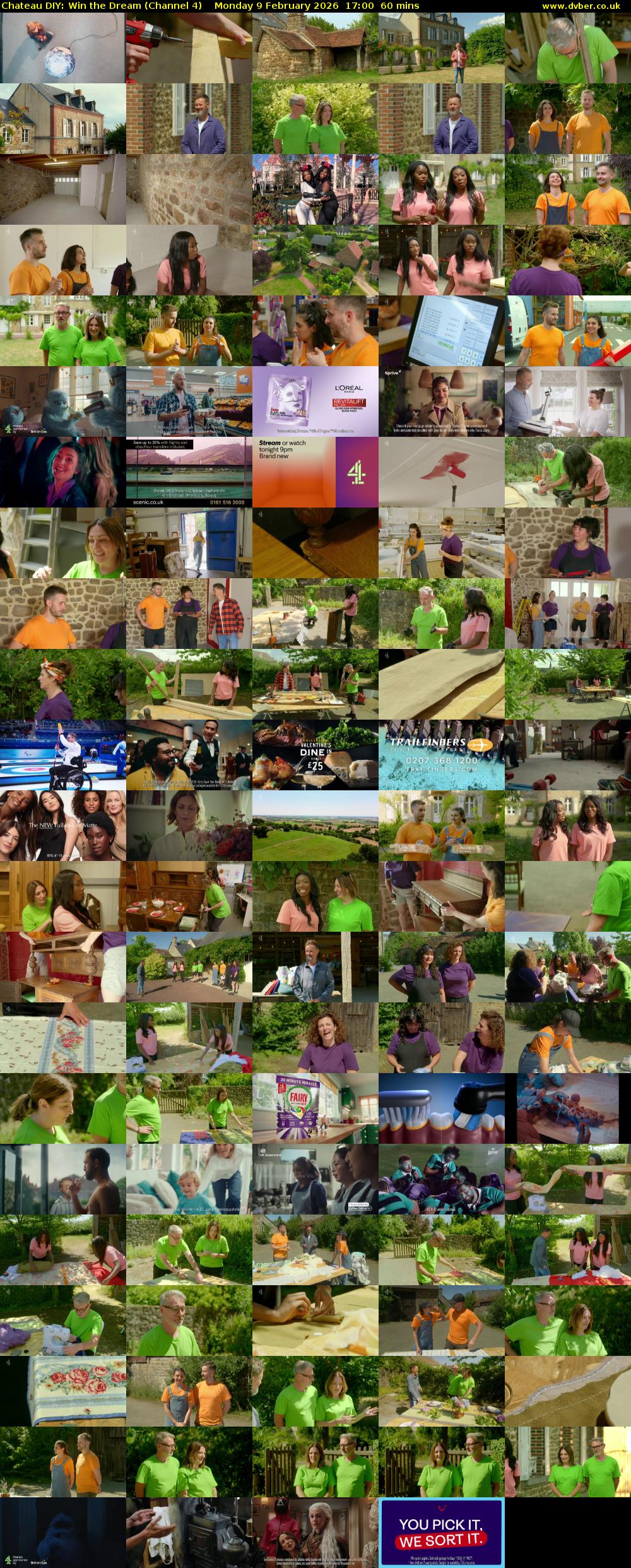 Chateau DIY: Win the Dream (Channel 4) Monday 9 February 2026 17:00 - 18:00