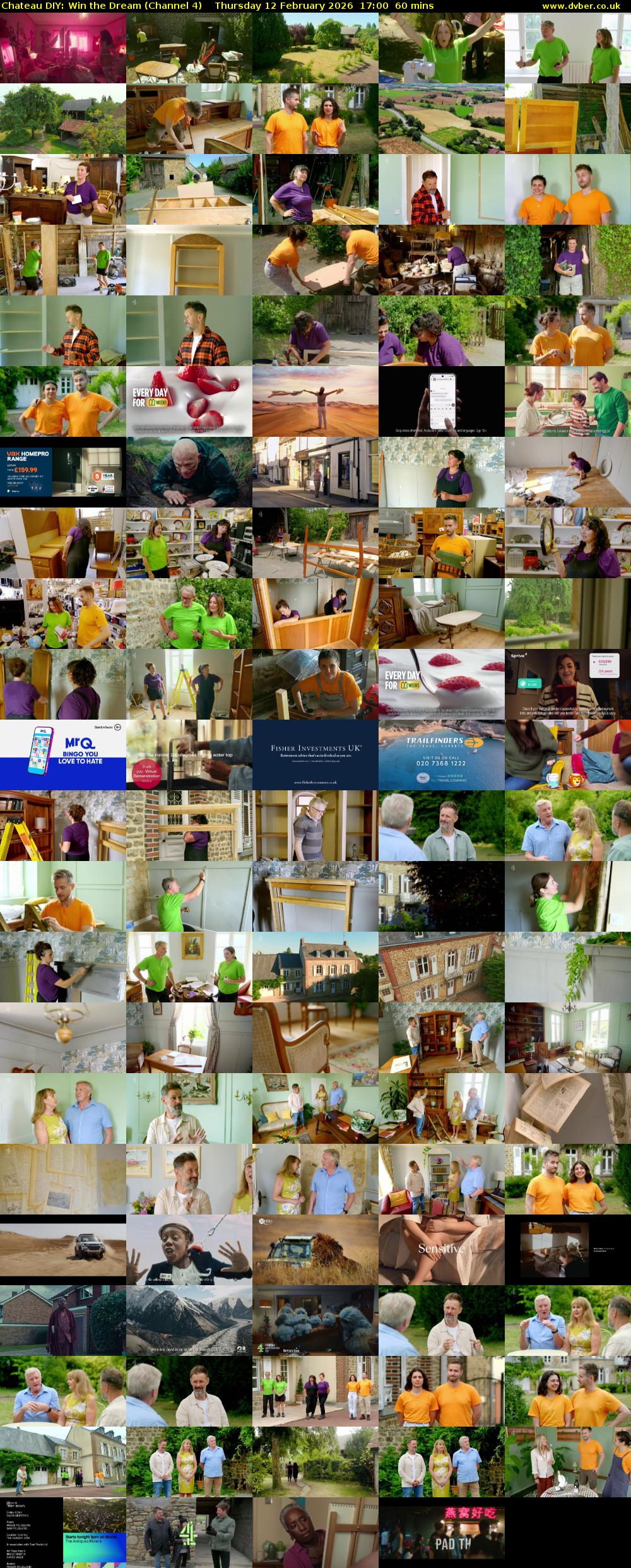 Chateau DIY: Win the Dream (Channel 4) Thursday 12 February 2026 17:00 - 18:00