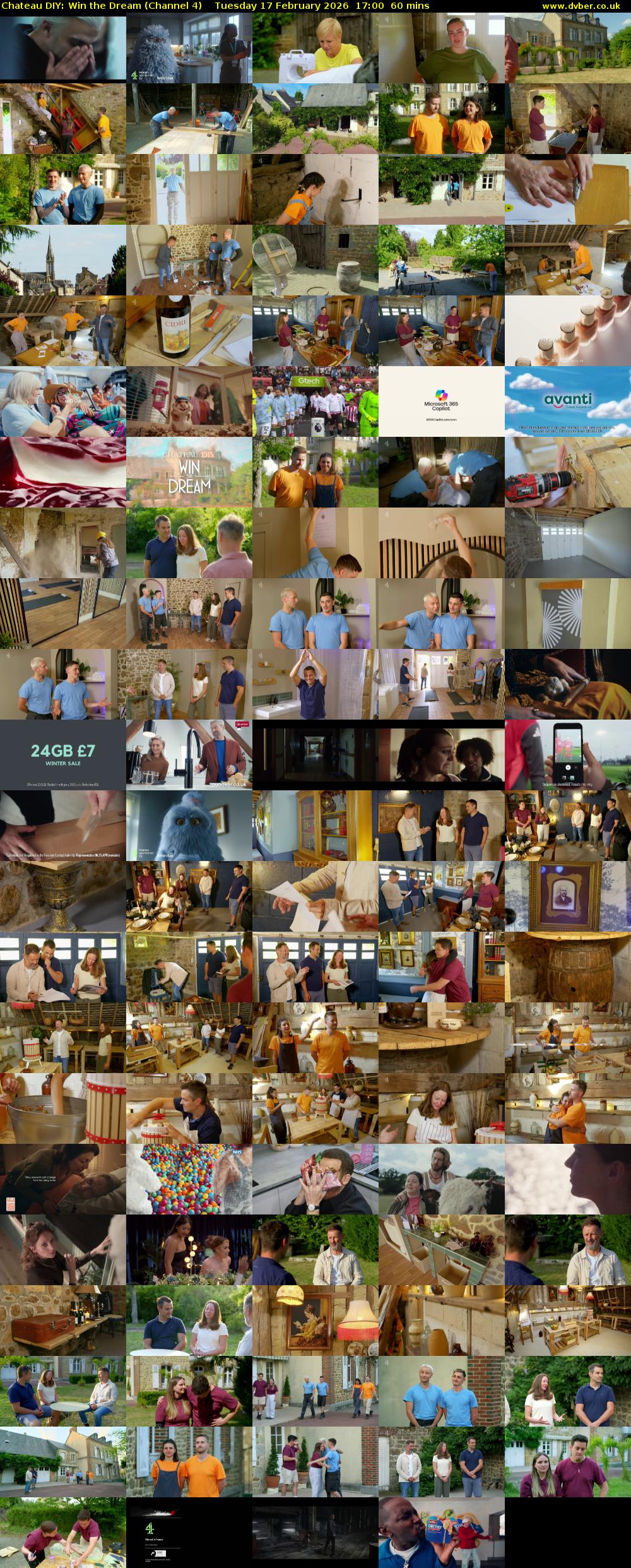 Chateau DIY: Win the Dream (Channel 4) Tuesday 17 February 2026 17:00 - 18:00