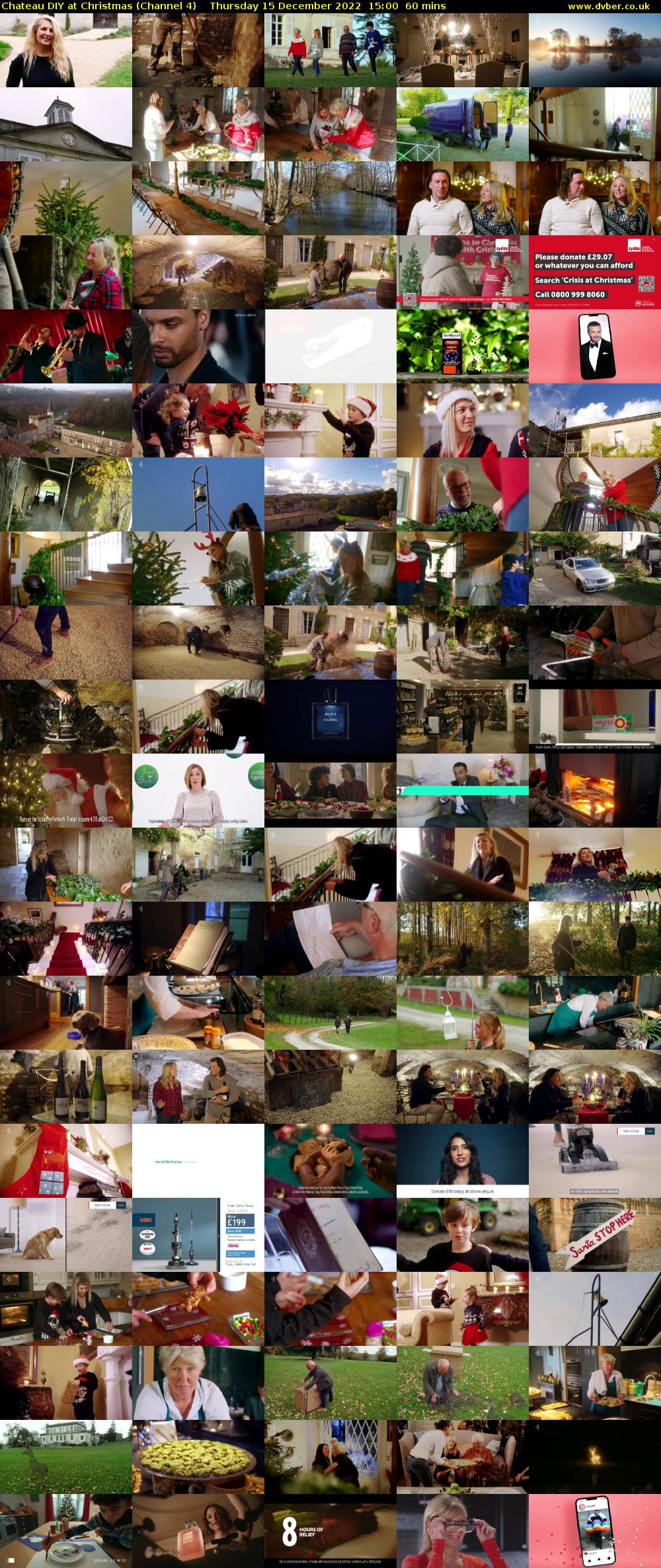 Chateau DIY at Christmas (Channel 4) Thursday 15 December 2022 15:00 - 16:00