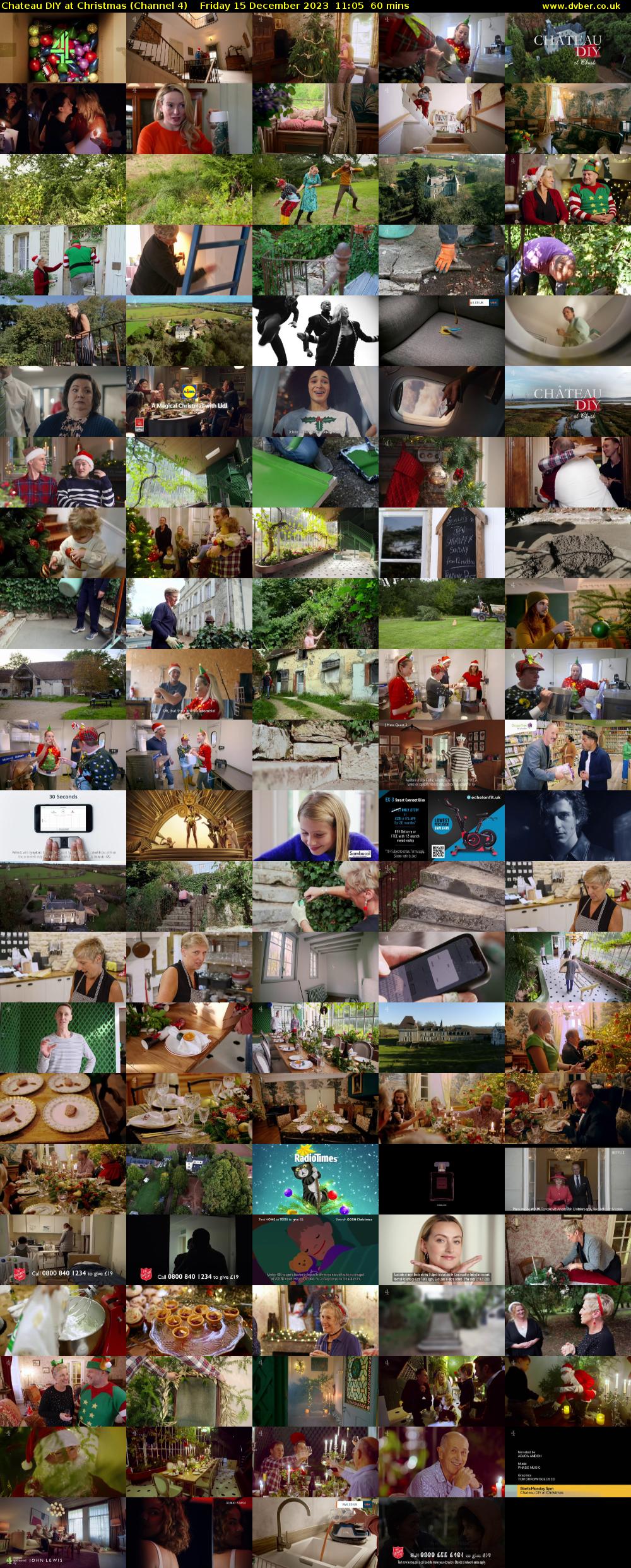 Chateau DIY at Christmas (Channel 4) Friday 15 December 2023 11:05 - 12:05