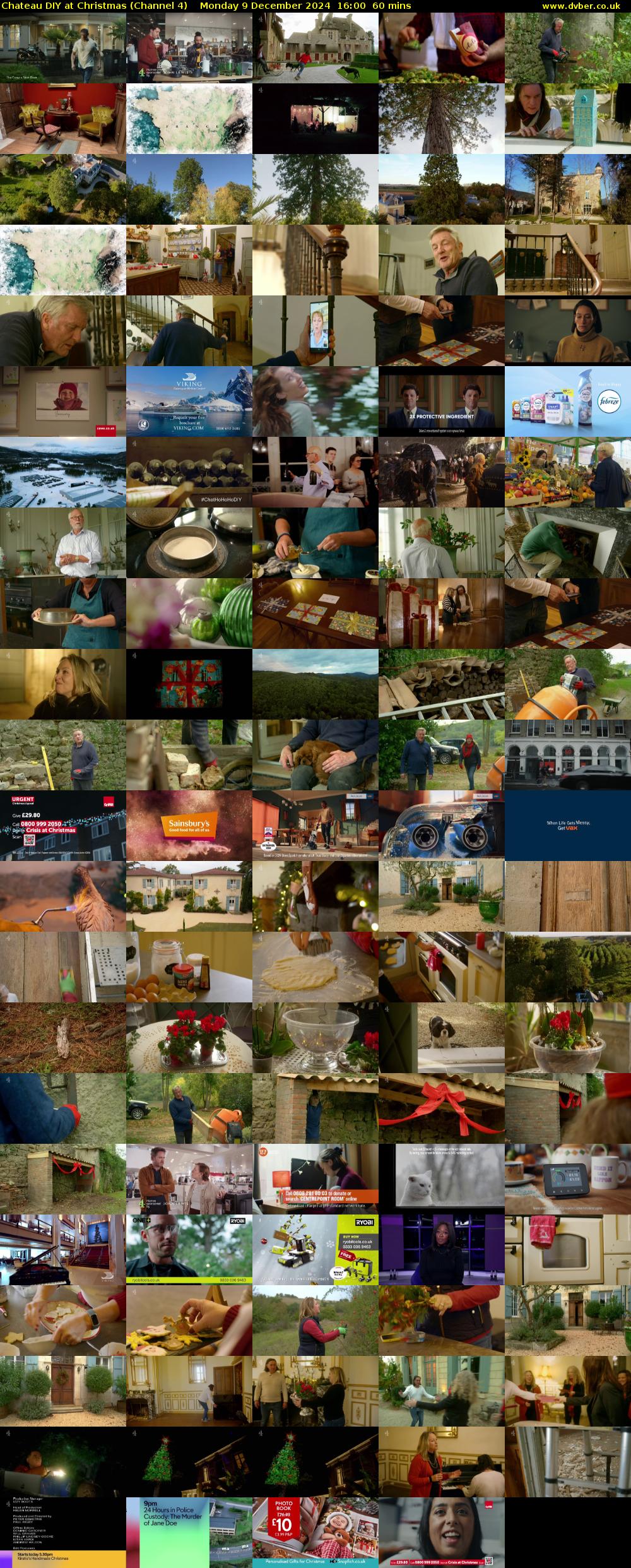 Chateau DIY at Christmas (Channel 4) Monday 9 December 2024 16:00 - 17:00