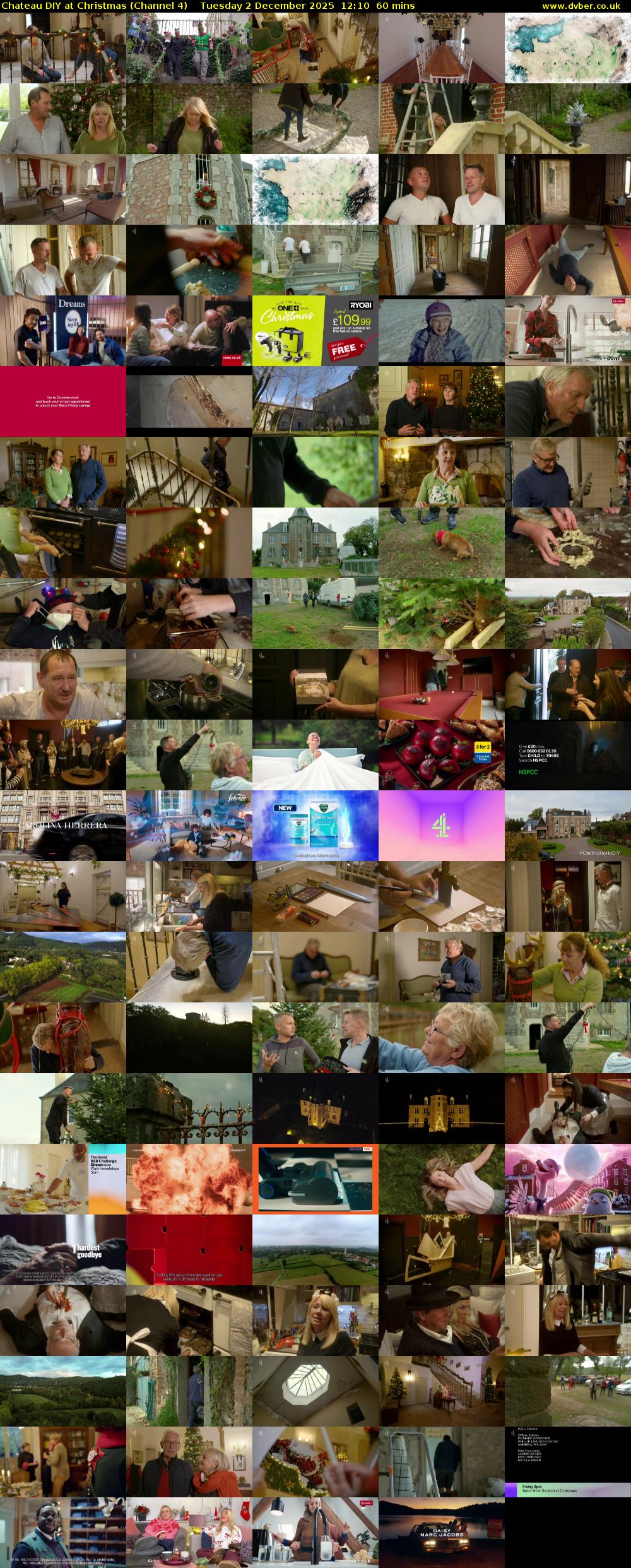 Chateau DIY at Christmas (Channel 4) Tuesday 2 December 2025 12:10 - 13:10