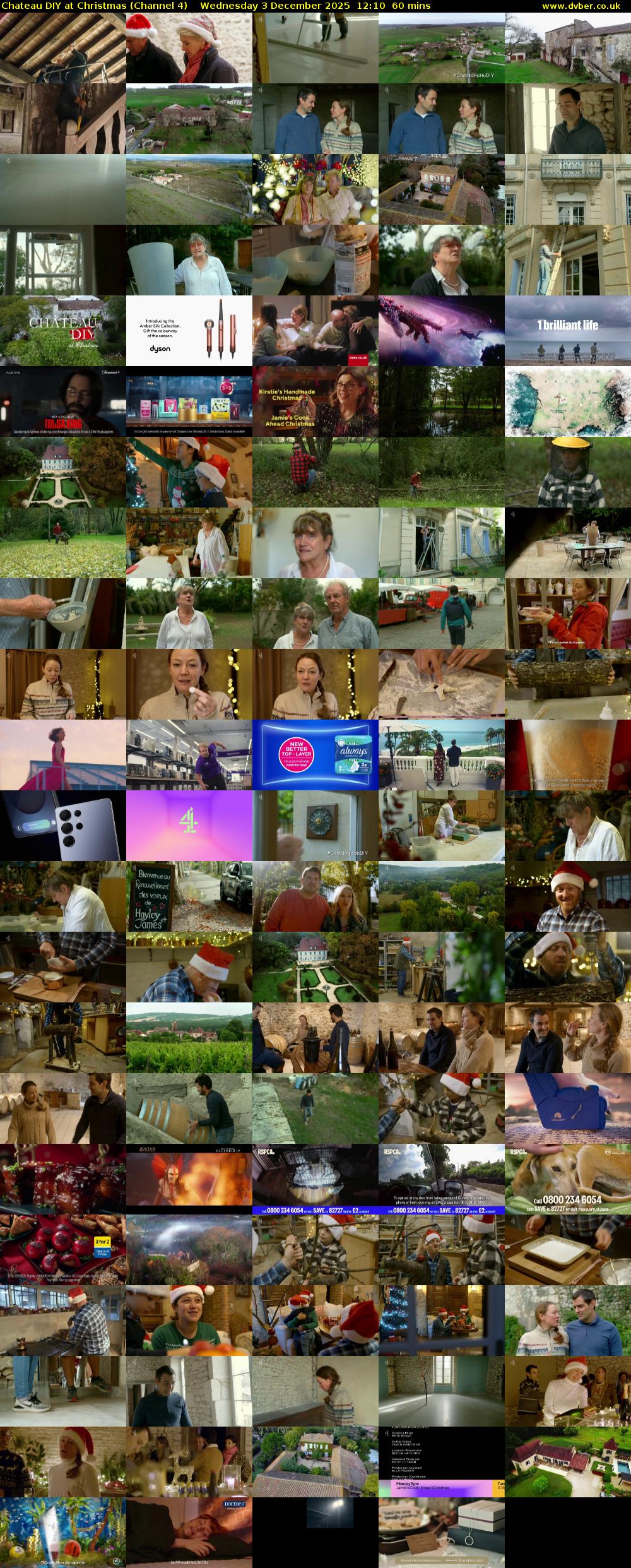 Chateau DIY at Christmas (Channel 4) Wednesday 3 December 2025 12:10 - 13:10