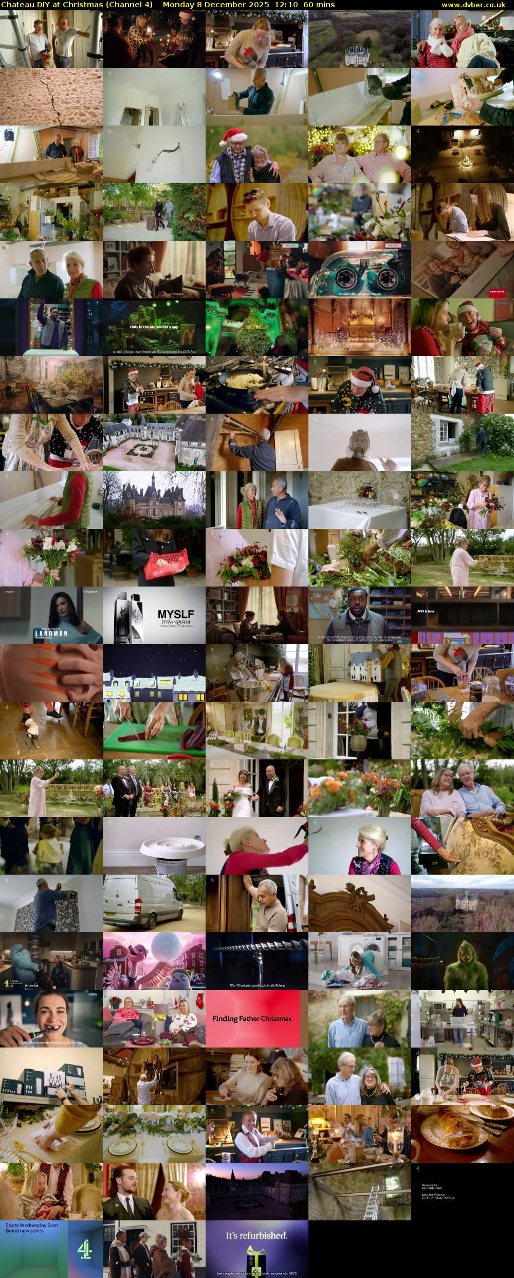 Chateau DIY at Christmas (Channel 4) Monday 8 December 2025 12:10 - 13:10